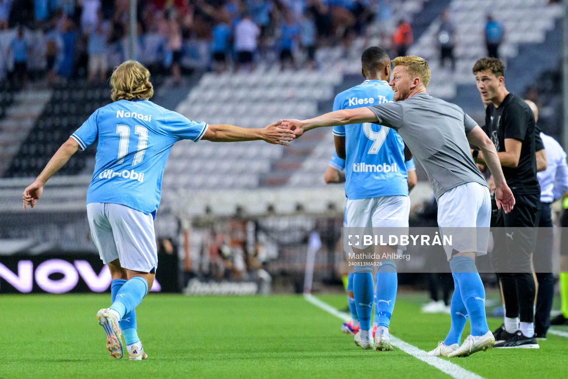 Sebastian Nanasi of Malmö FF and Anders Christiansen
