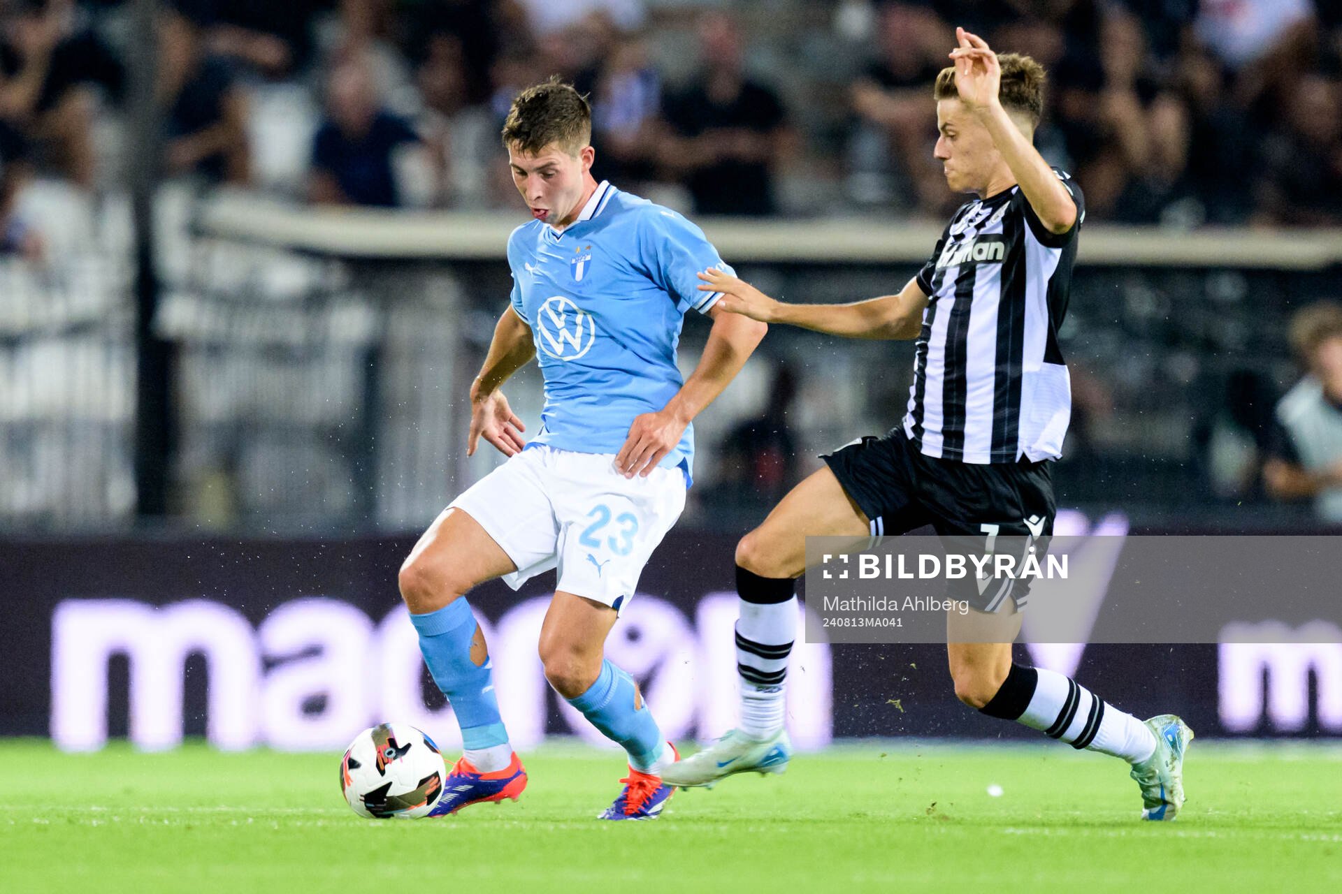Lasse Berg Johnsen of Malmö FF and Ioannis Konstantelias