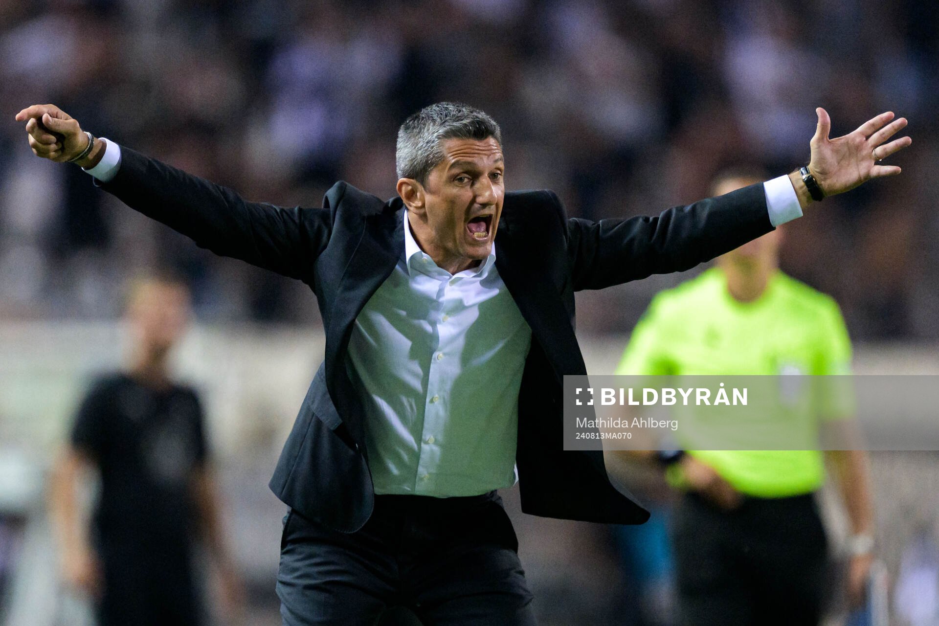 Head coach Razvan Lucescu of PAOK during the UEFA Champions League football match between PAOK and Malmö FF on August 13, 2024 in Thessaloniki.
