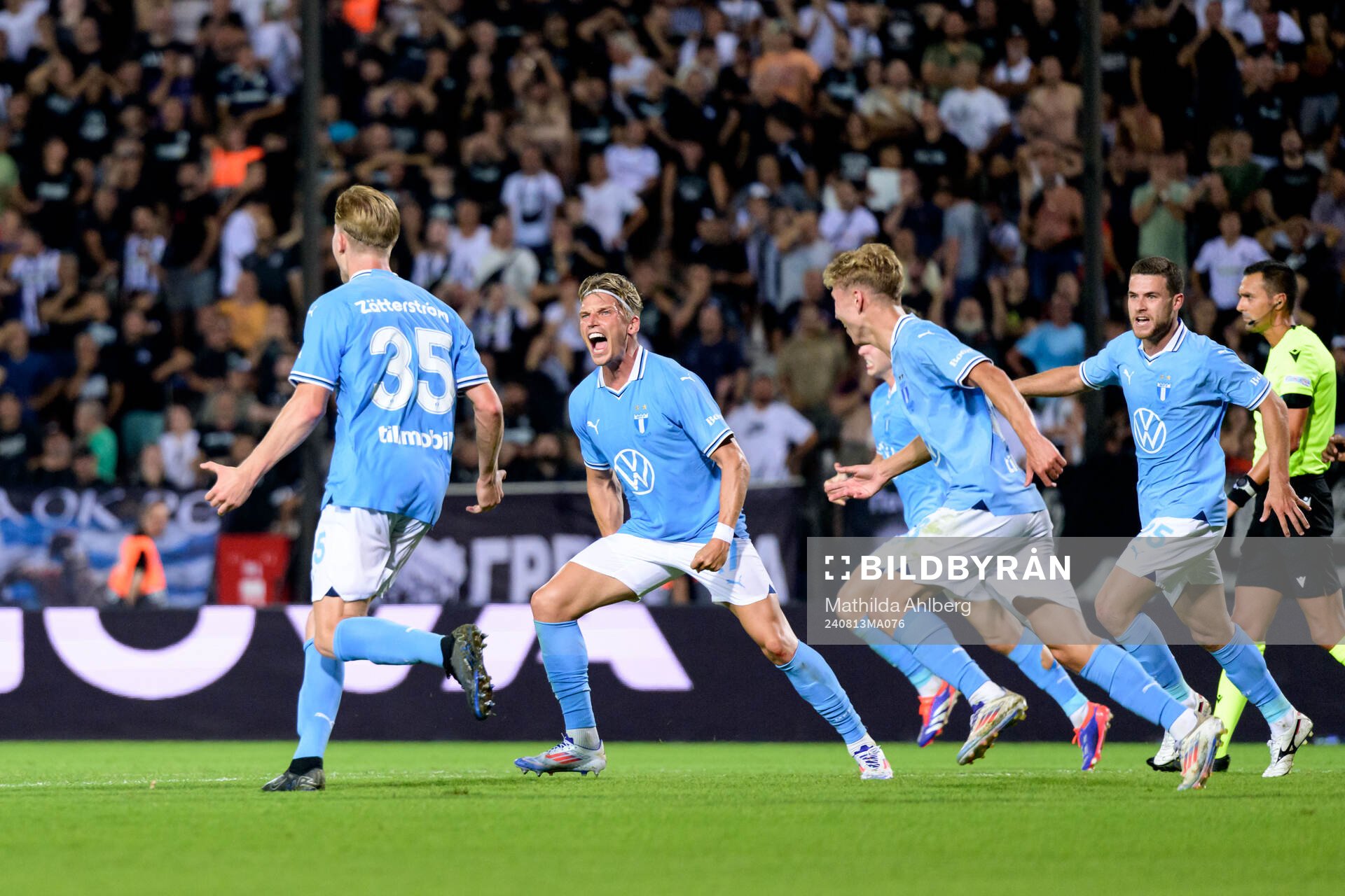 Nils Zätterström and Jens Stryger Larsen of Malmö FF