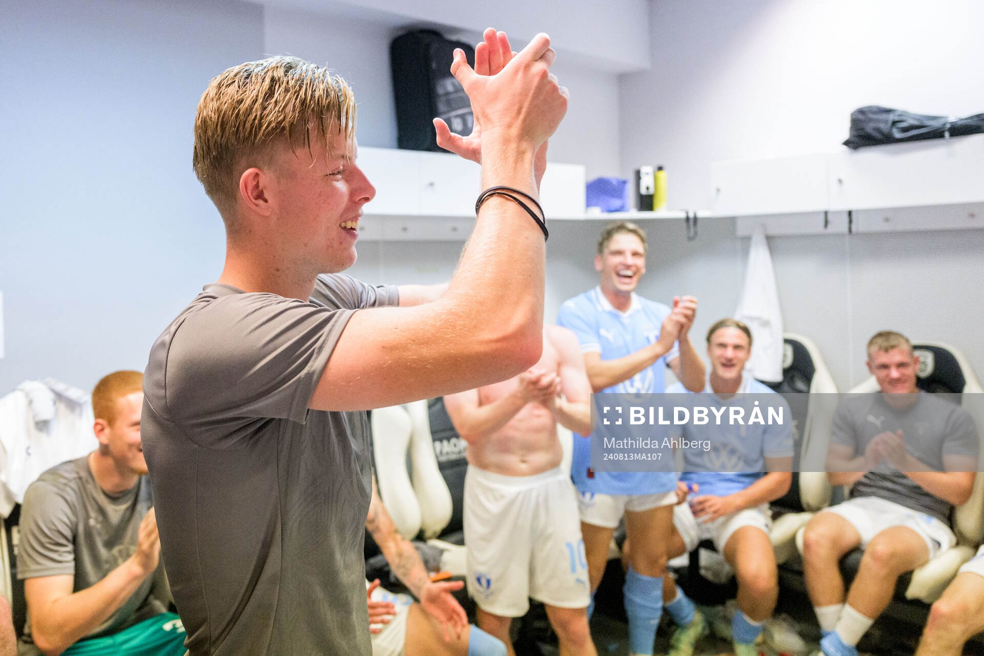 Nils Zätterström of Malmö FF celebrates in the looker
