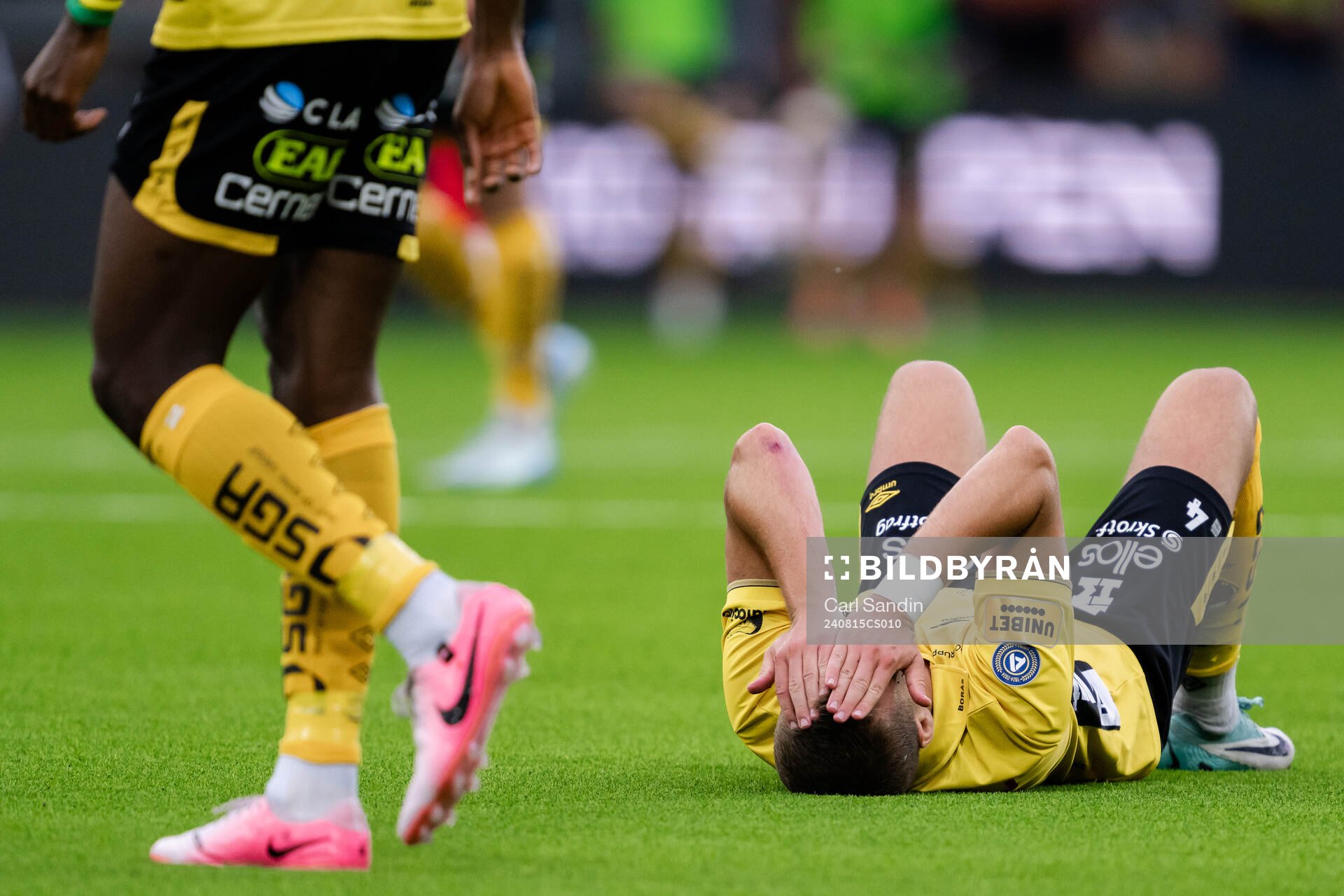 Gustav Henriksson of Elfsborg in pain