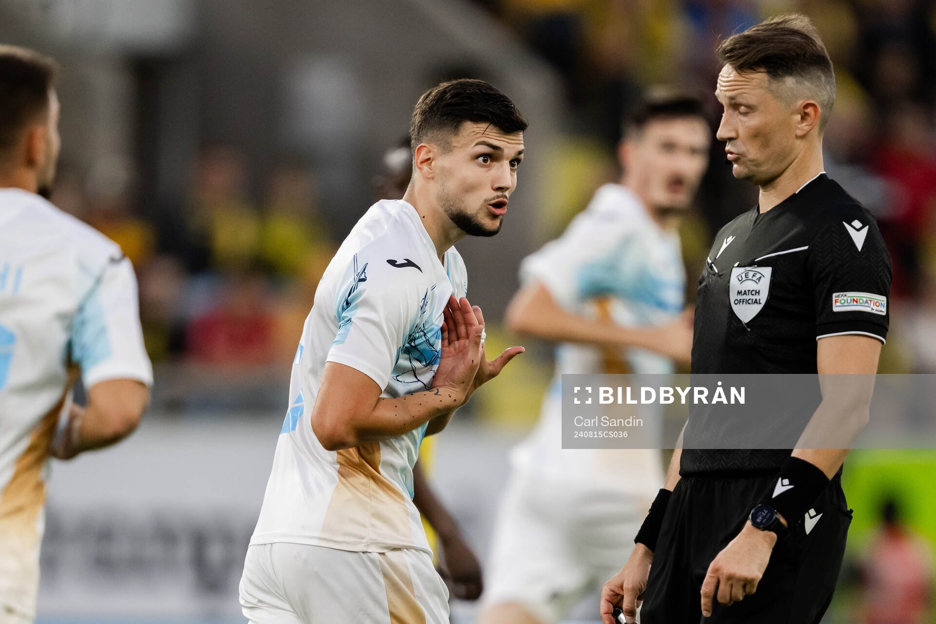 Niko Galesic of Rijeka reacts