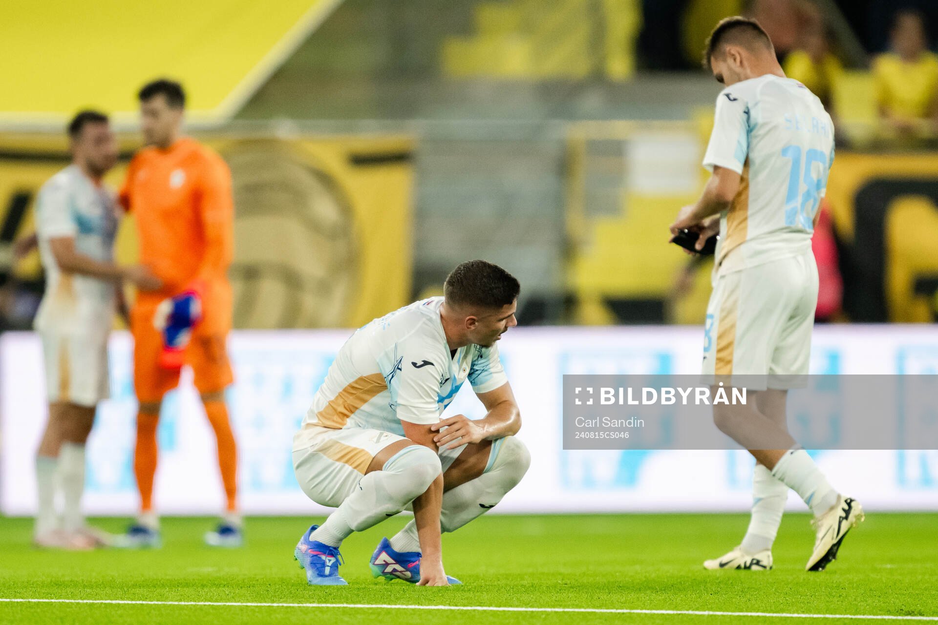 Franjo Ivanovic of Rijeka looks dejected
