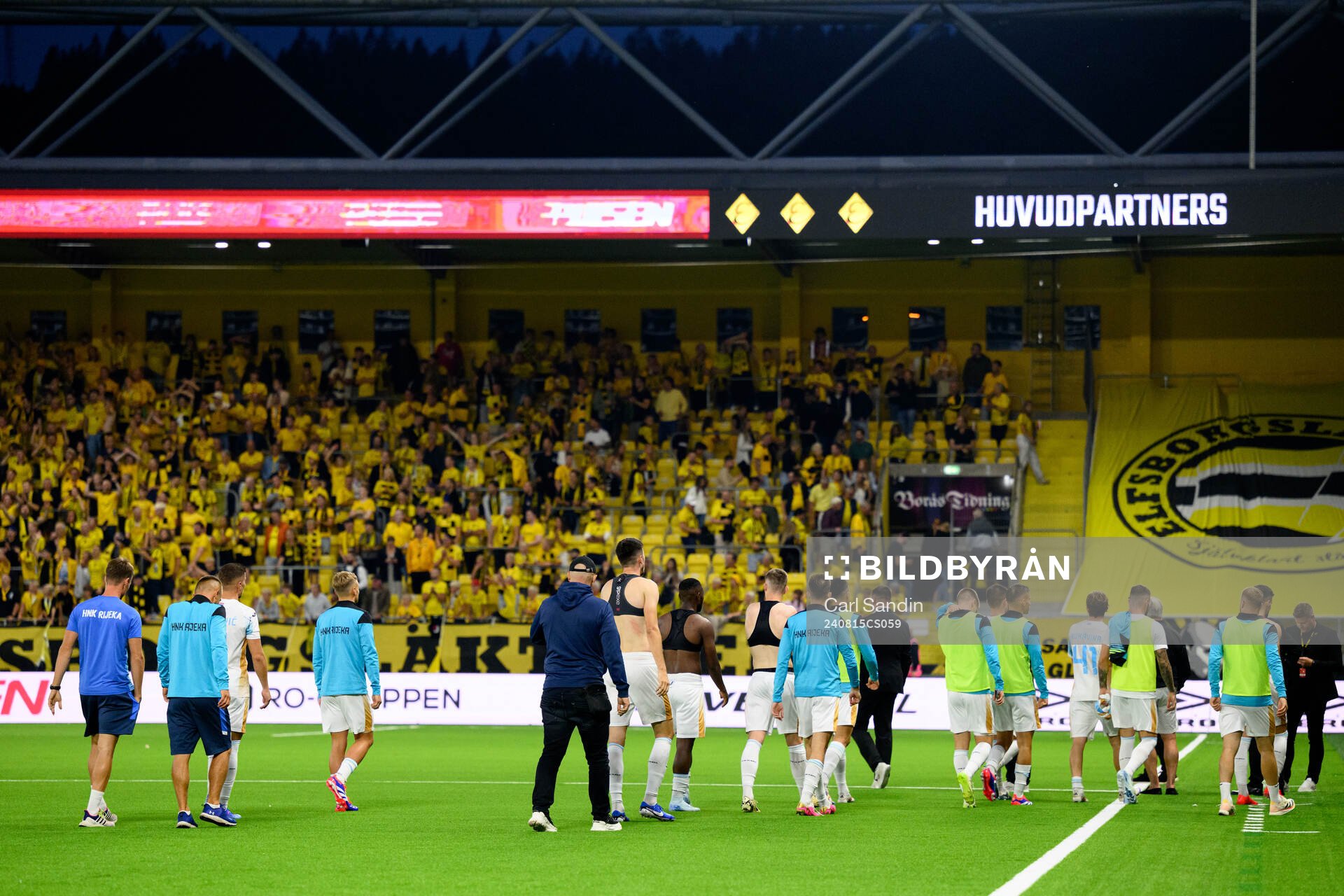 The players of Rijeka leave the pitch