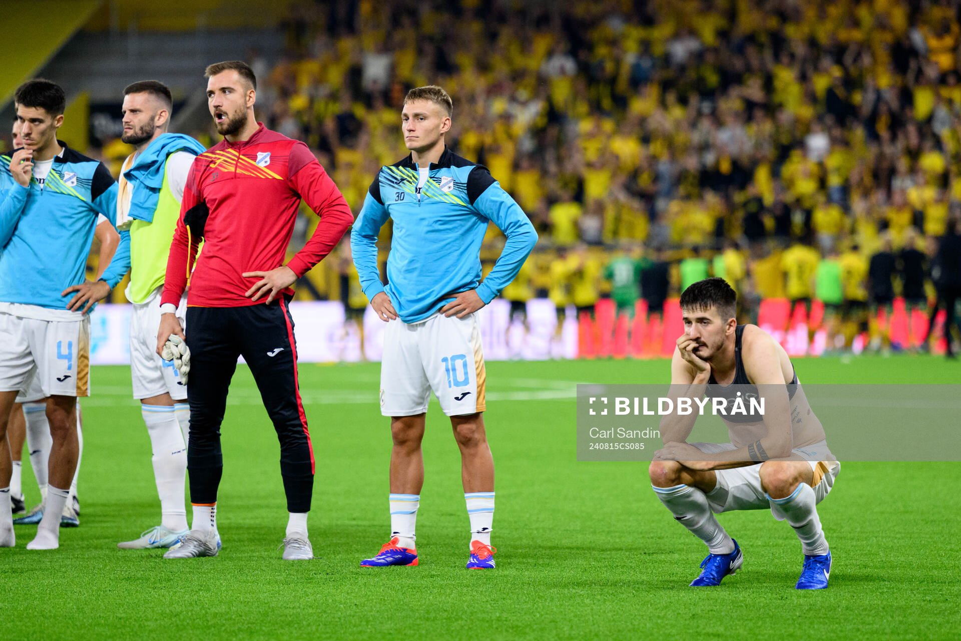 Toni Fruk and Stjepan Radeljic look dejected