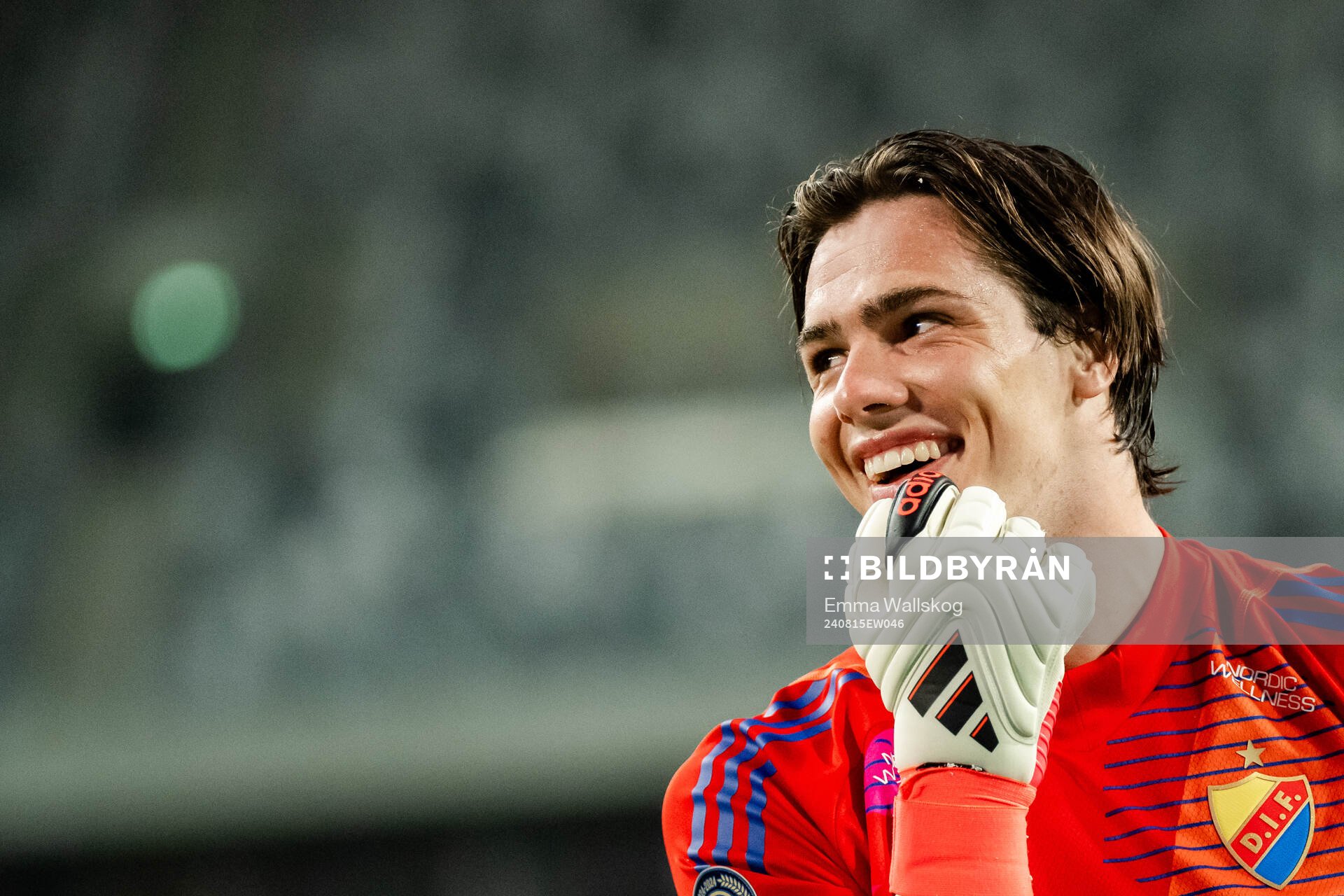 Goalkeeper Jacob Zetterström of Djurgården celebrates