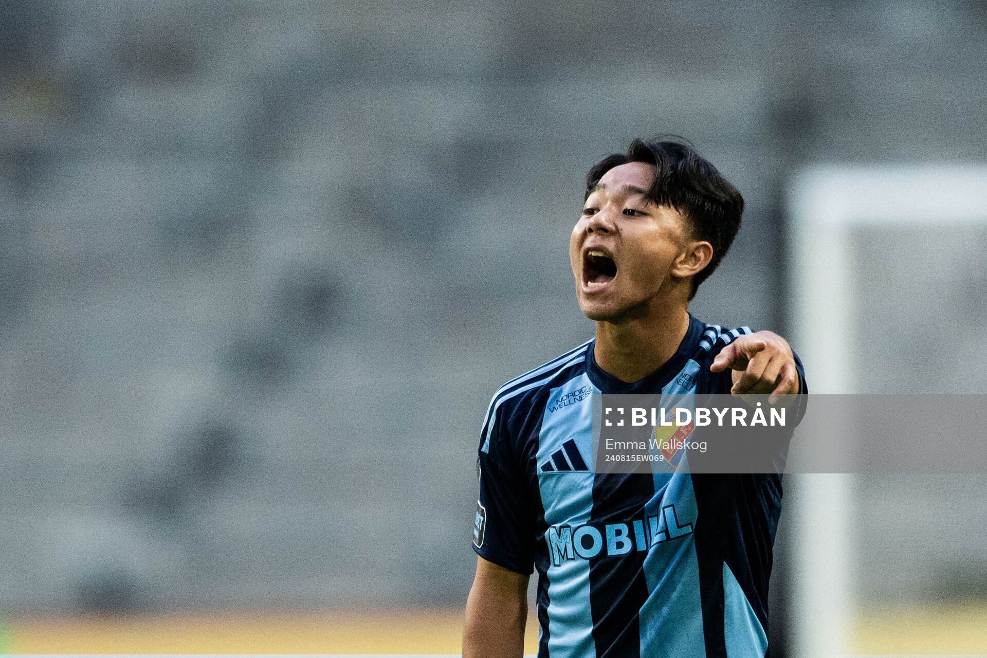 Keita Kosugi of Djurgården during the UEFA Conference League qualification match between Djurgården and Ilves on August 15, 2024 in Stockholm.