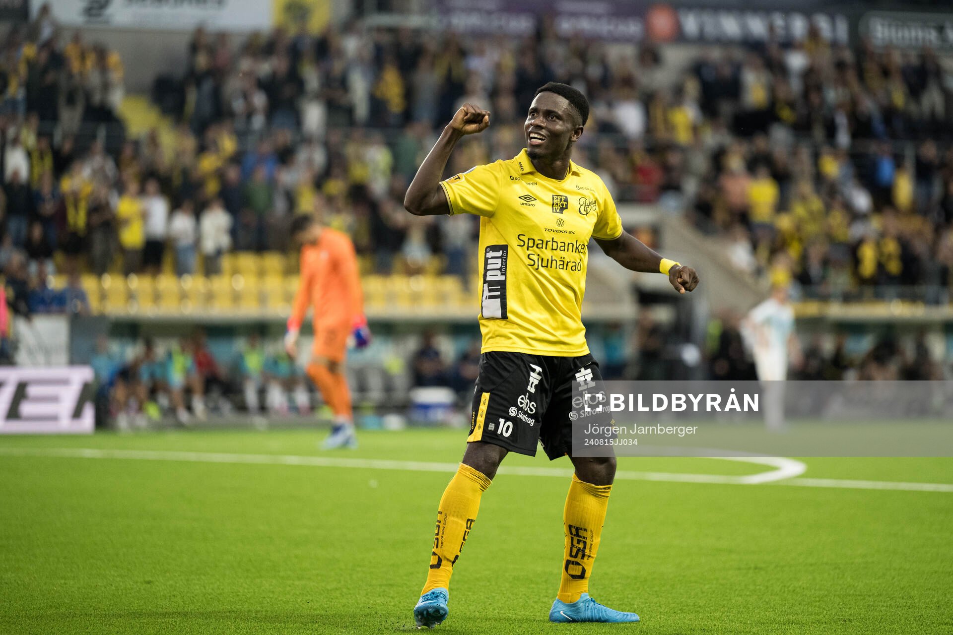 Michael Baidoo of Elfsborg celebrates the 1-0 goal
