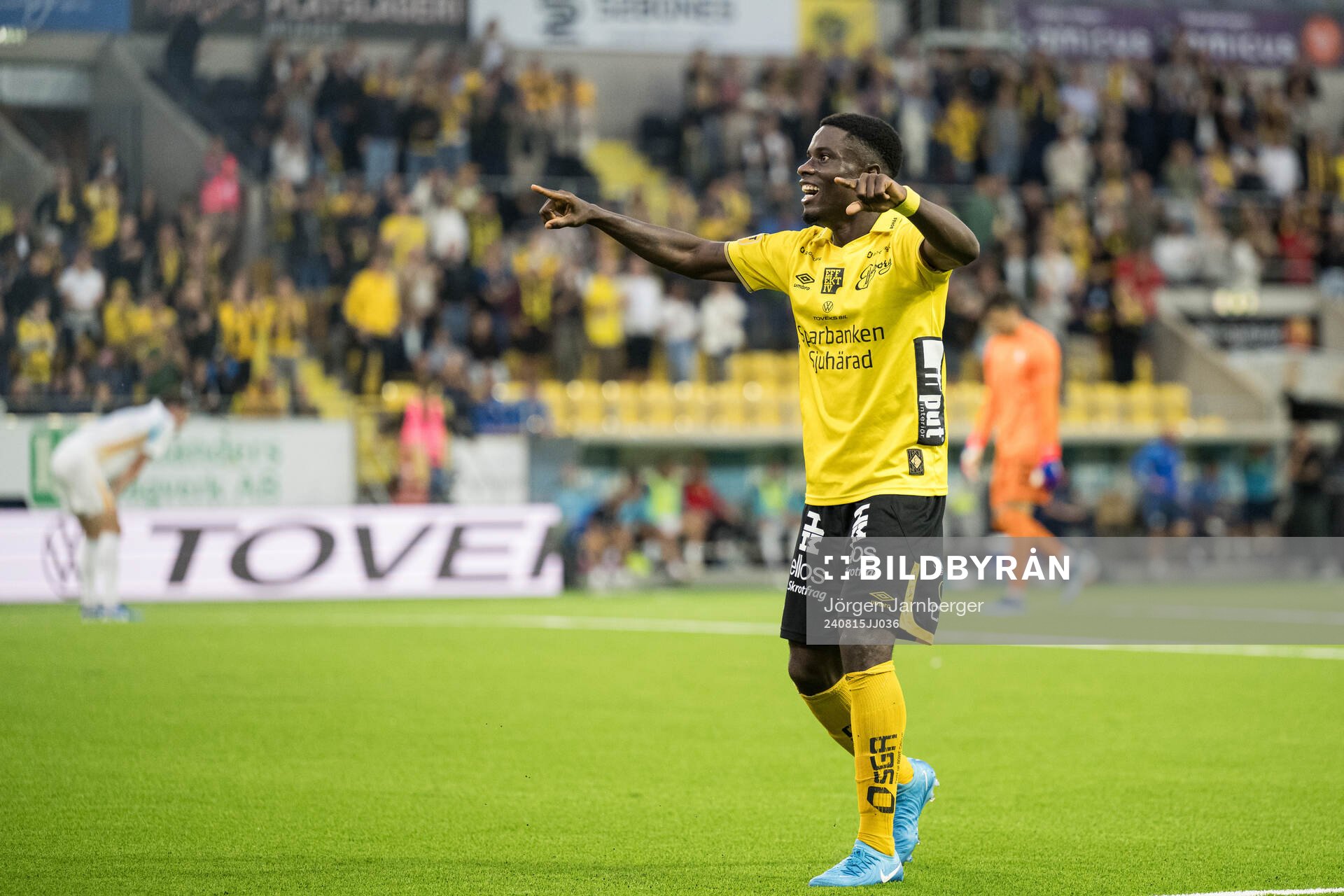 Michael Baidoo of Elfsborg celebrates the 1-0 goal