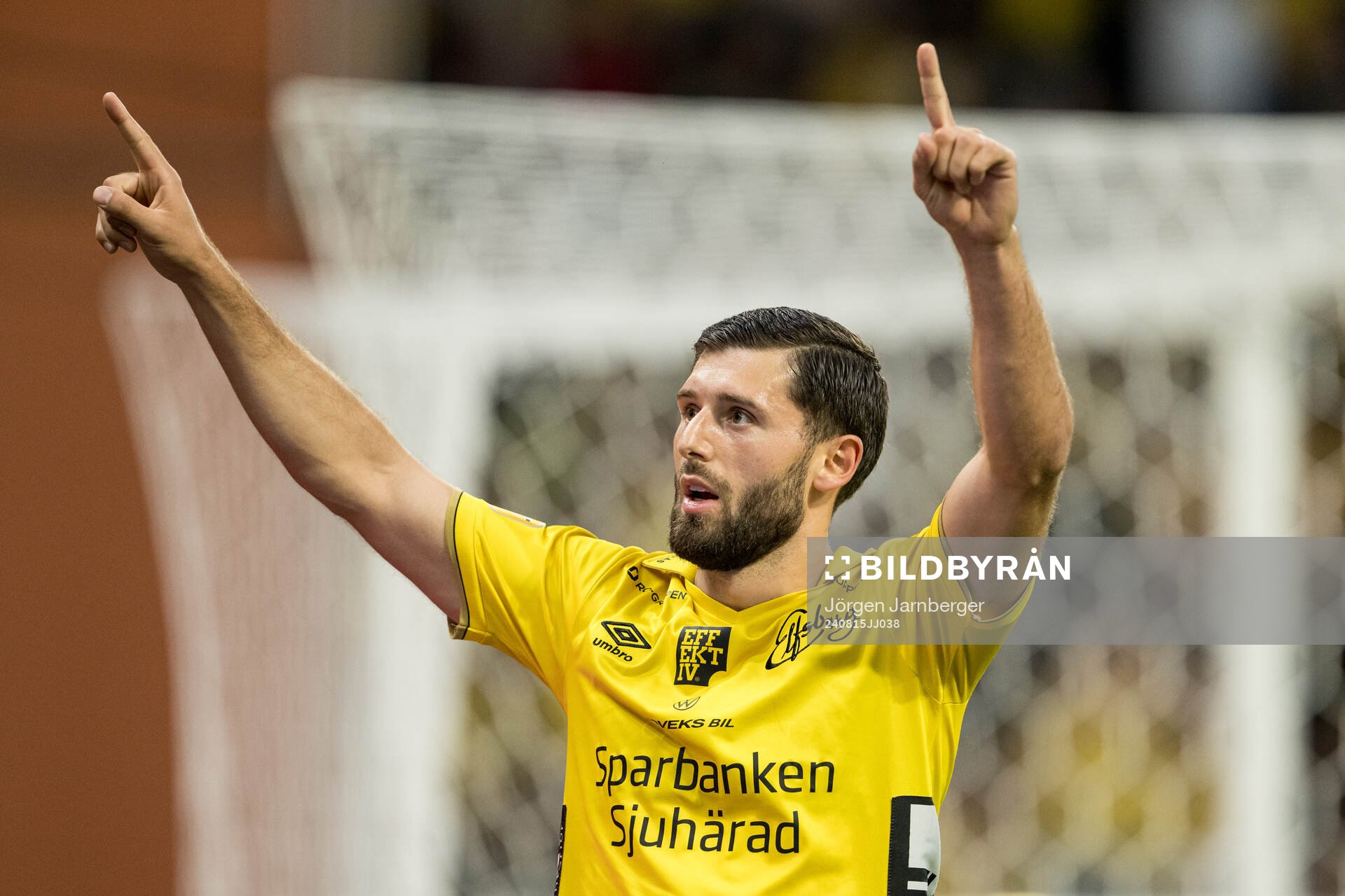Arber Zeneli of Elfsborg celebrates the 2-0 goal