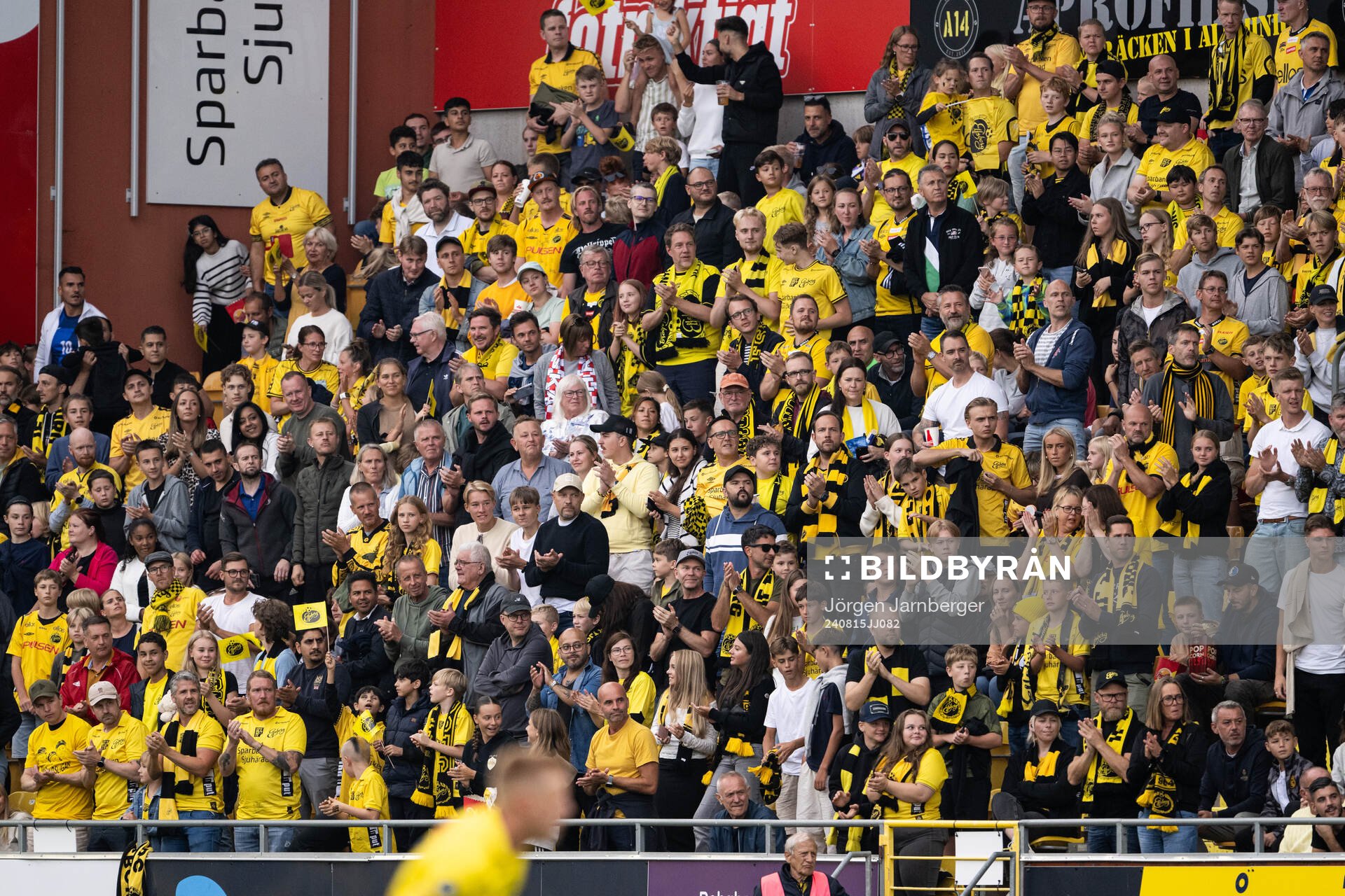 Spectators in the stand