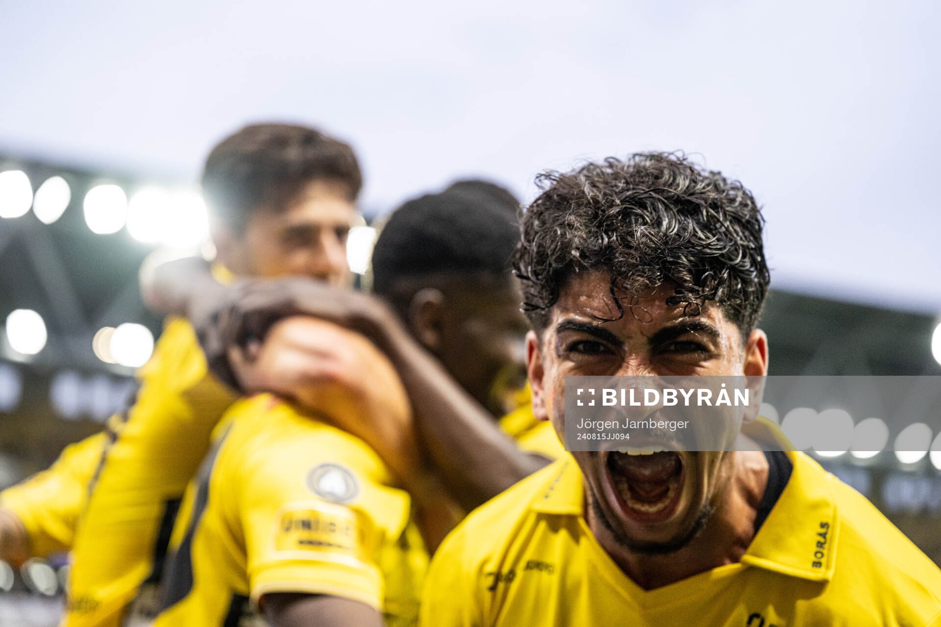 Ahmed Qasem of Elfsborg calebrate