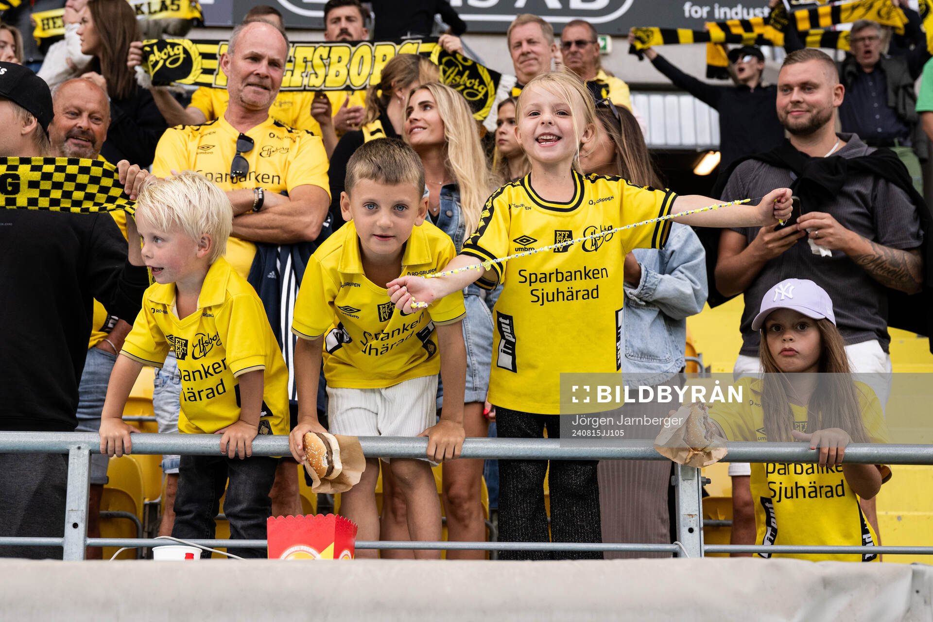 Spectators in the stand