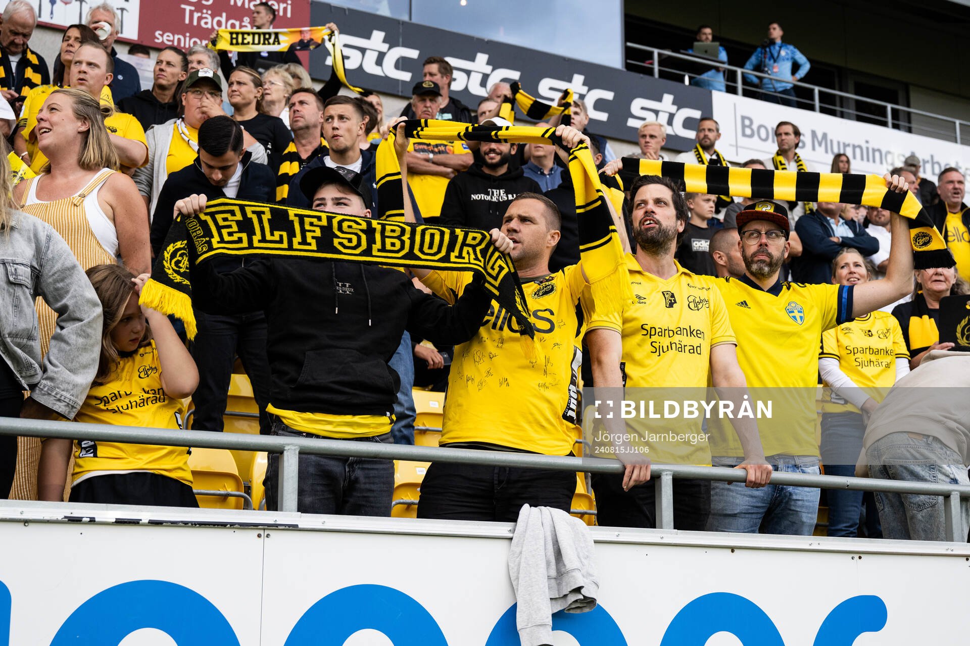 Spectators in the stand