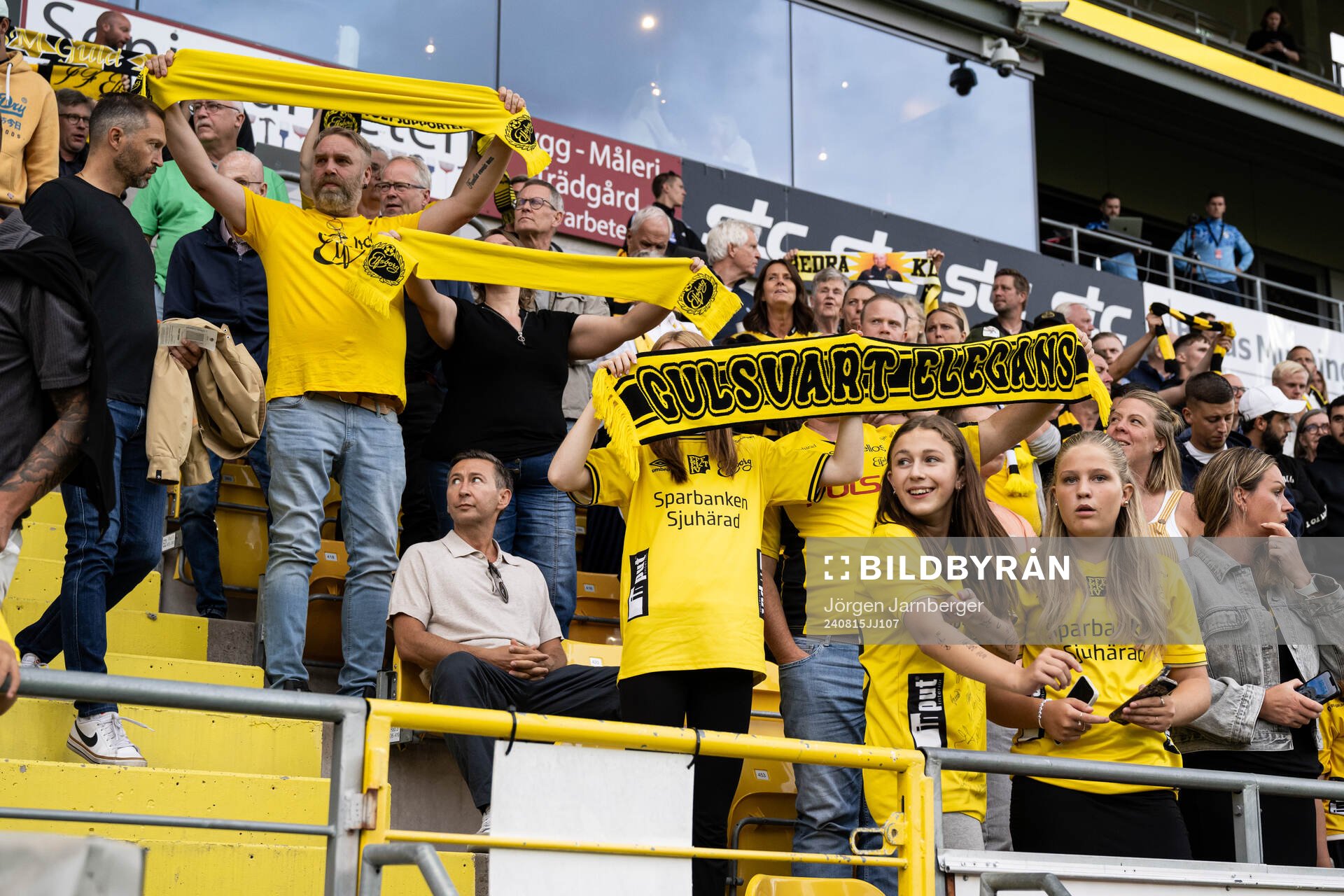 Spectators in the stand
