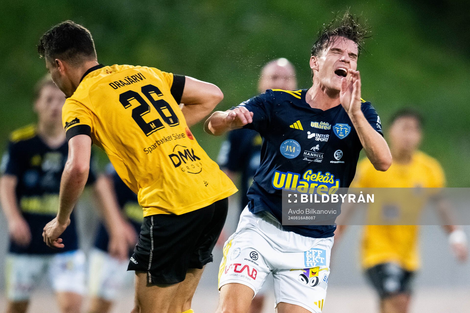 Lund BKs Isak Orajärvi stoppar Falkenbergs FFs Oskar