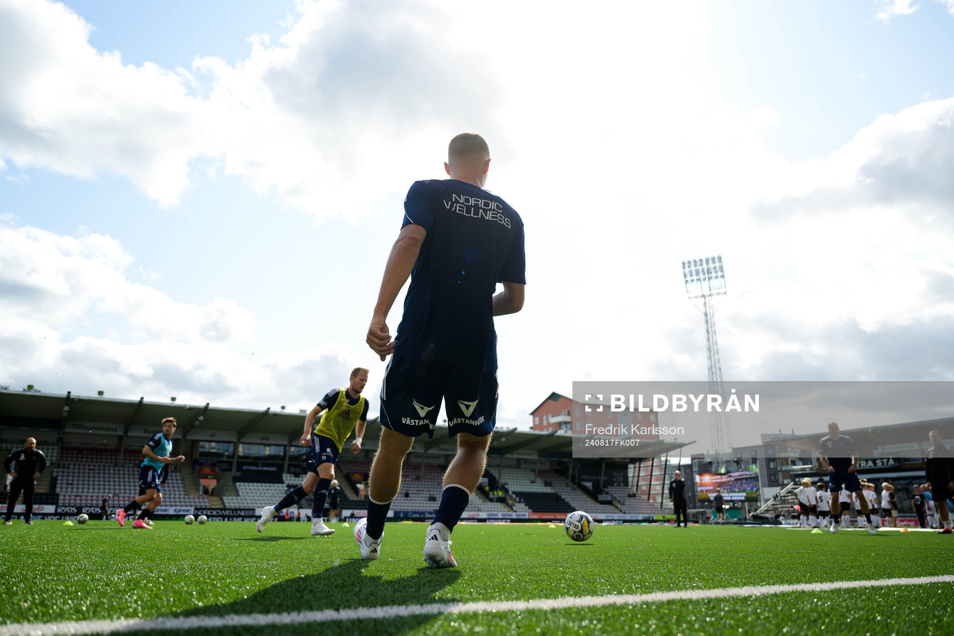 Gefles spelare värmer upp