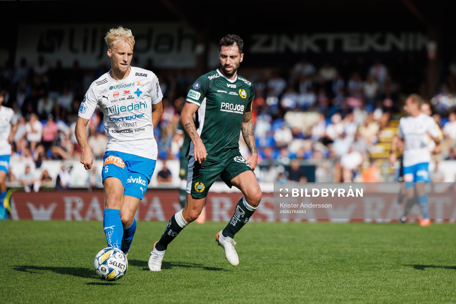 Värnamos Victor Larsson och Hammarbys Nahir Besara