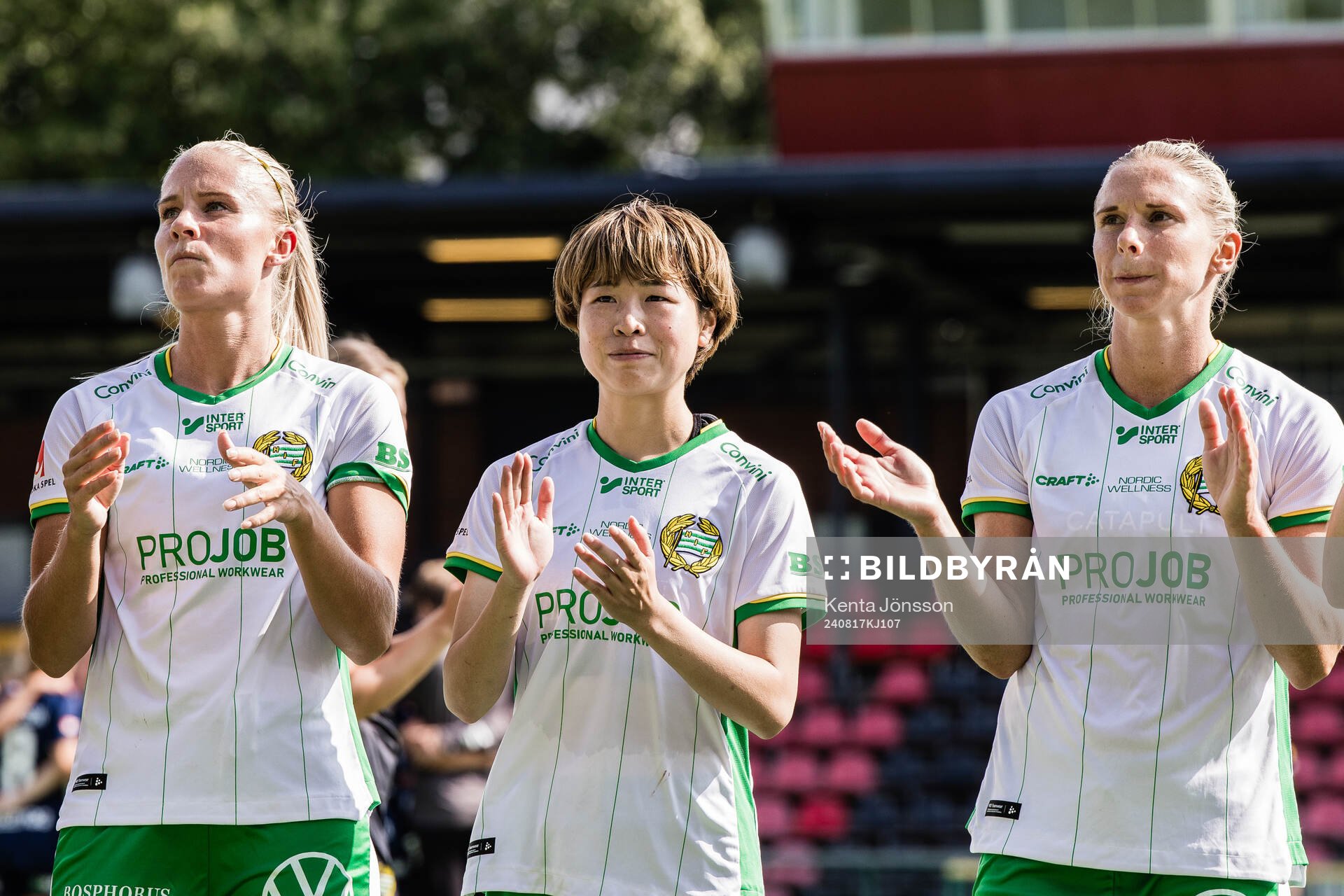 Hammarbys Stina Lennartsson, Asato Miyagawa och Jonna