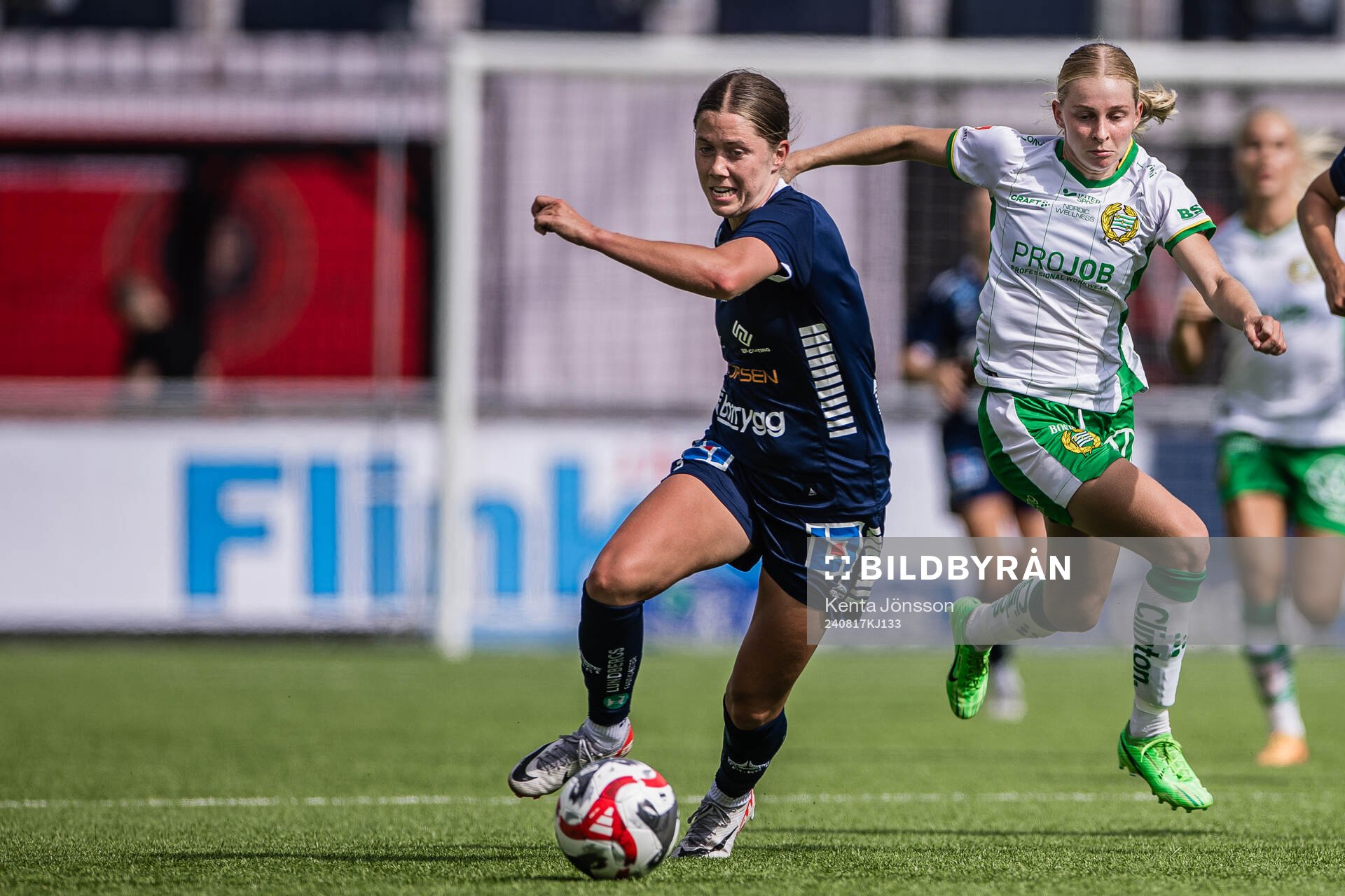 Linköpings Polly Doran och Hammarbys Emilie Joramo