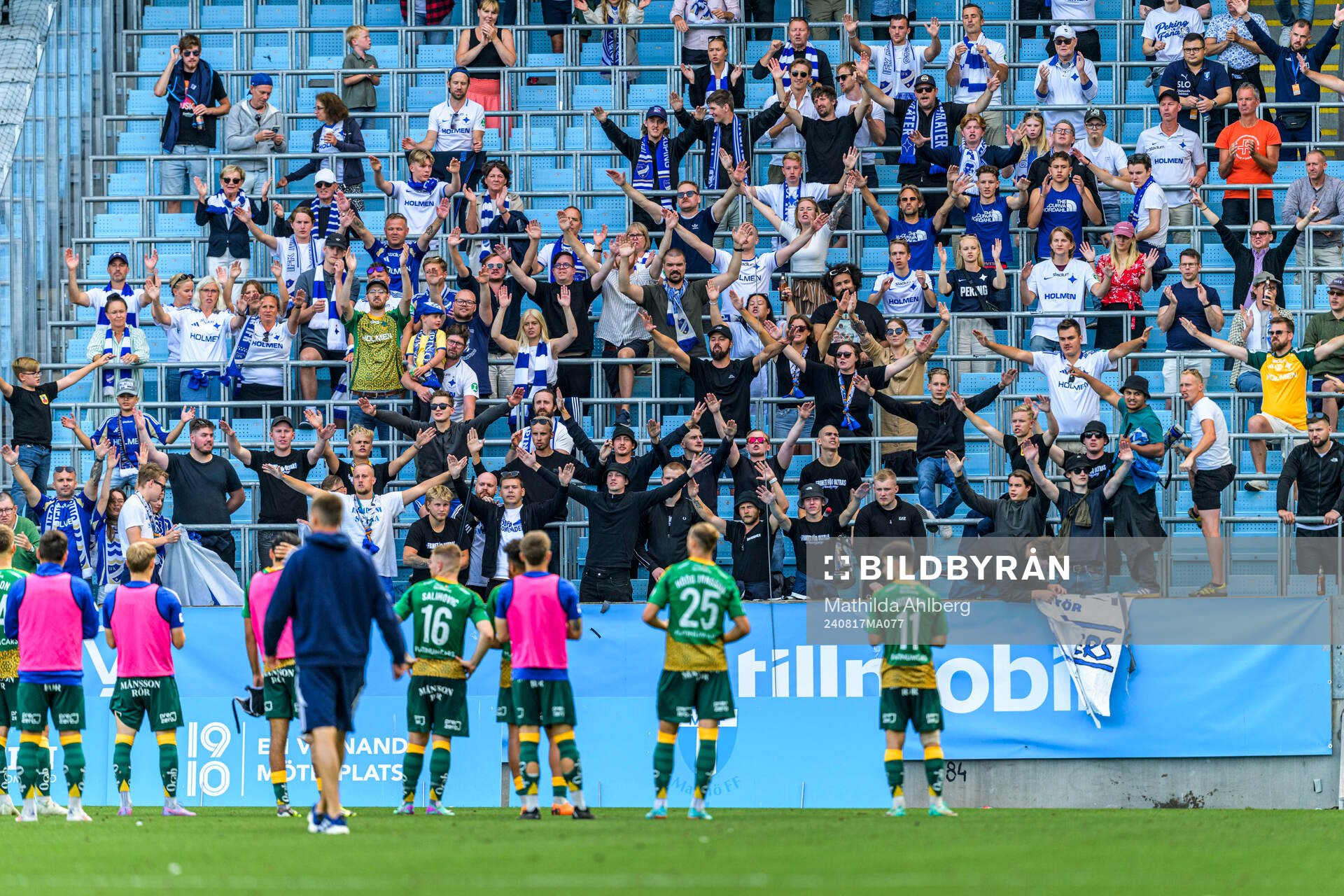 under fotbollsmatchen i Allsvenskan mellan Malmö FF och