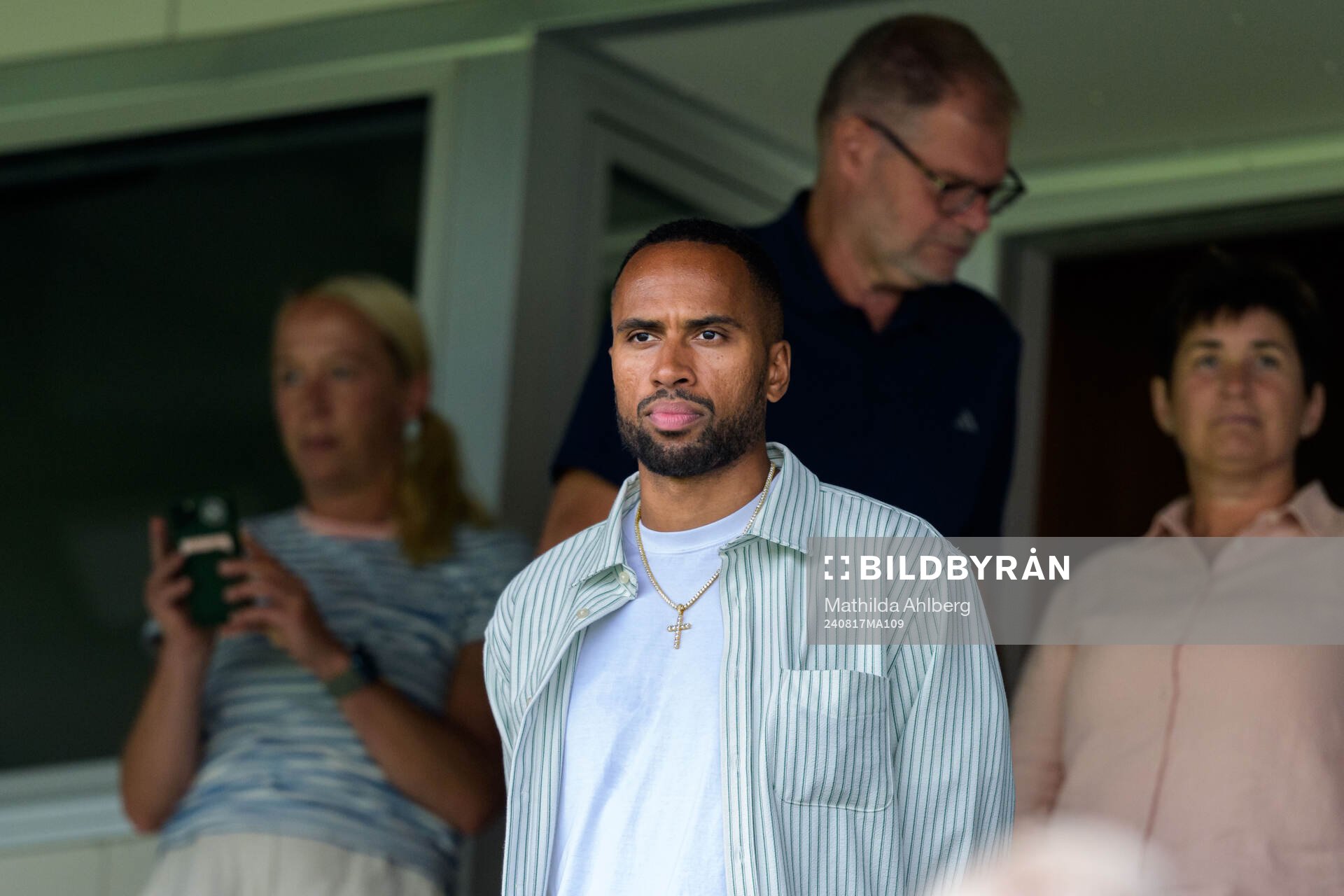 Malmö FFs  Isaac Kiese Thelin på läktaren