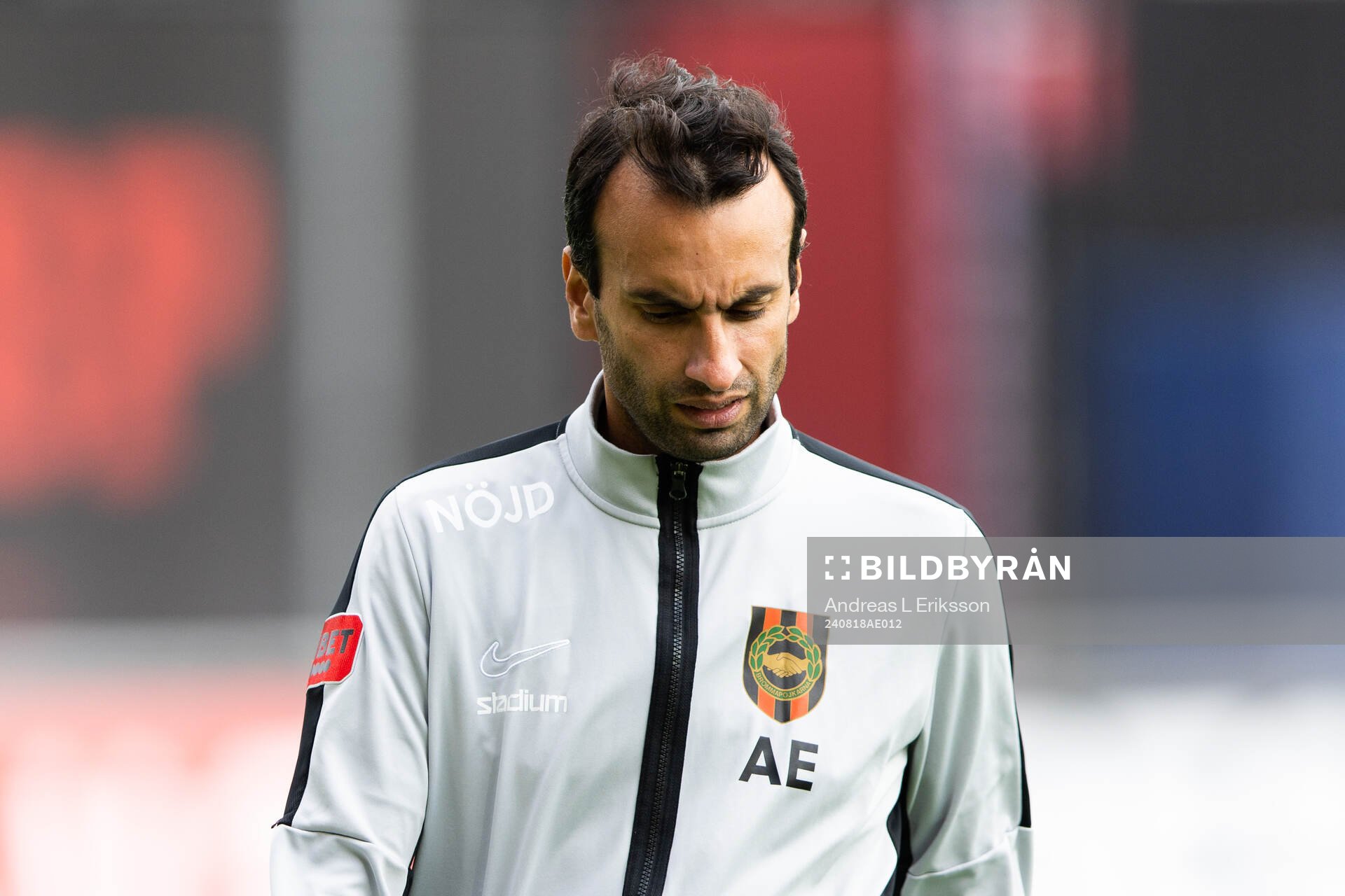 Brommapojkarnas tränare Andreas Engelmark innan