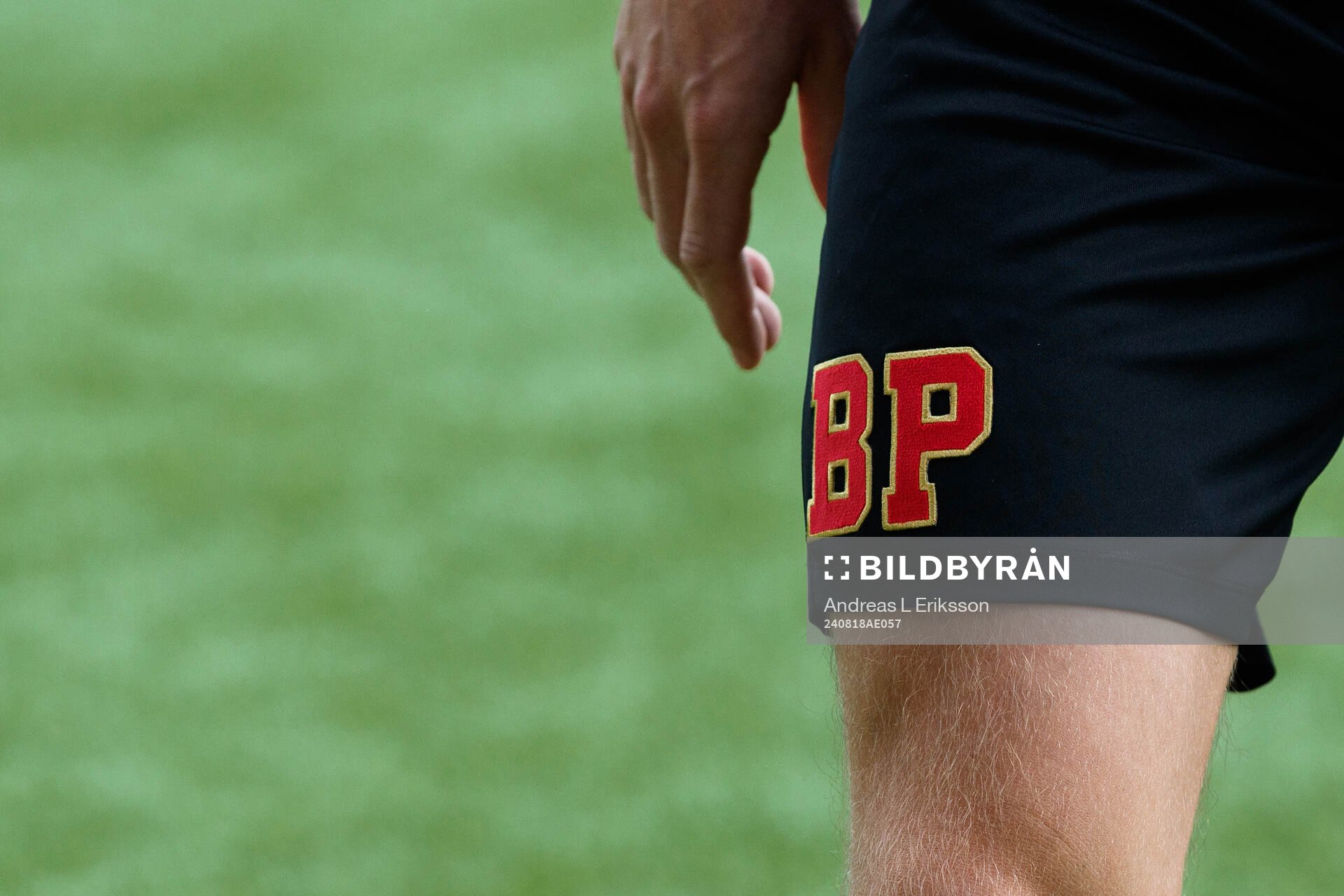 Brommapojkarnas emblem på ett par shorts innan