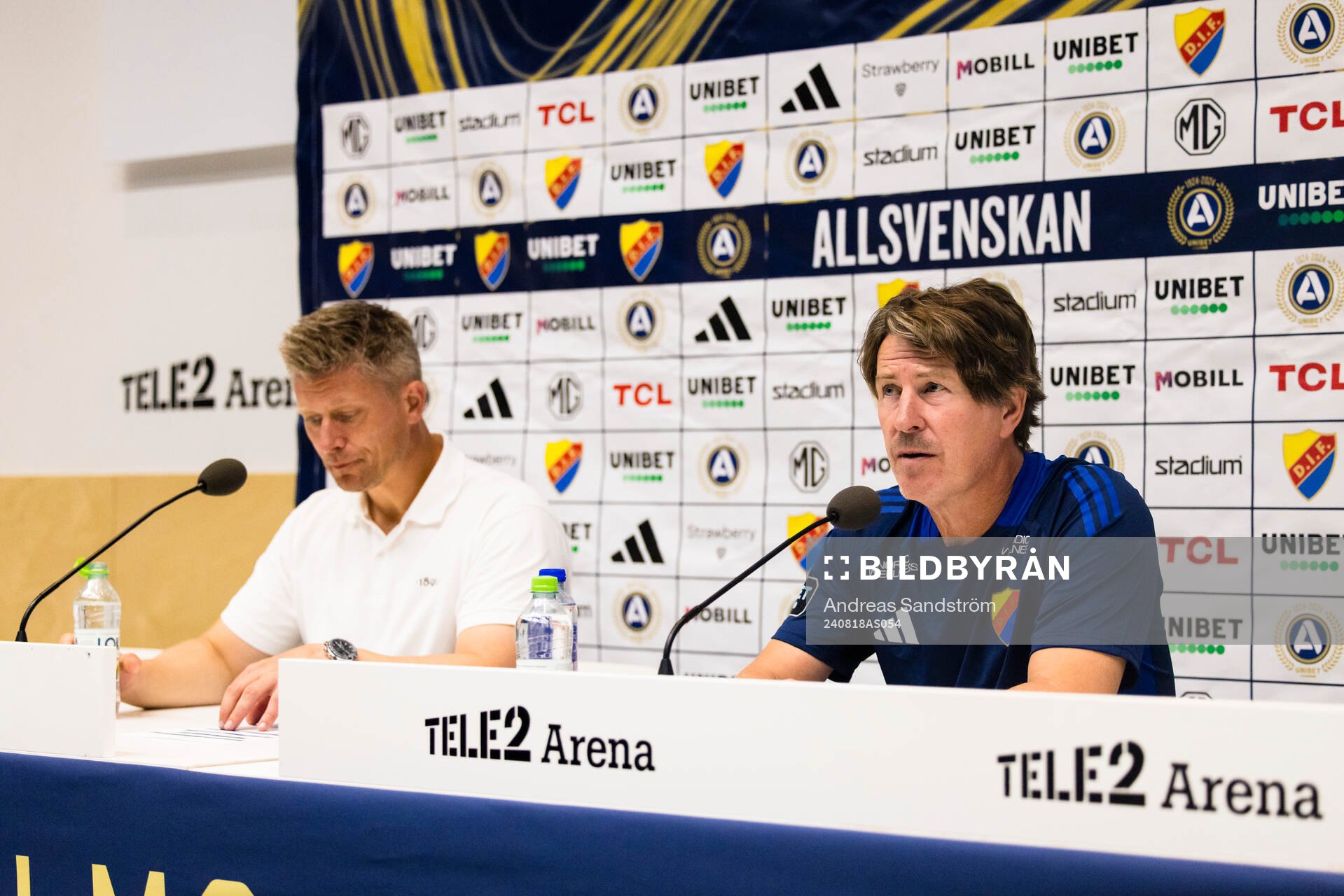 AIKs tränare Mikkjal Thomassen och Djurgårdens tränare