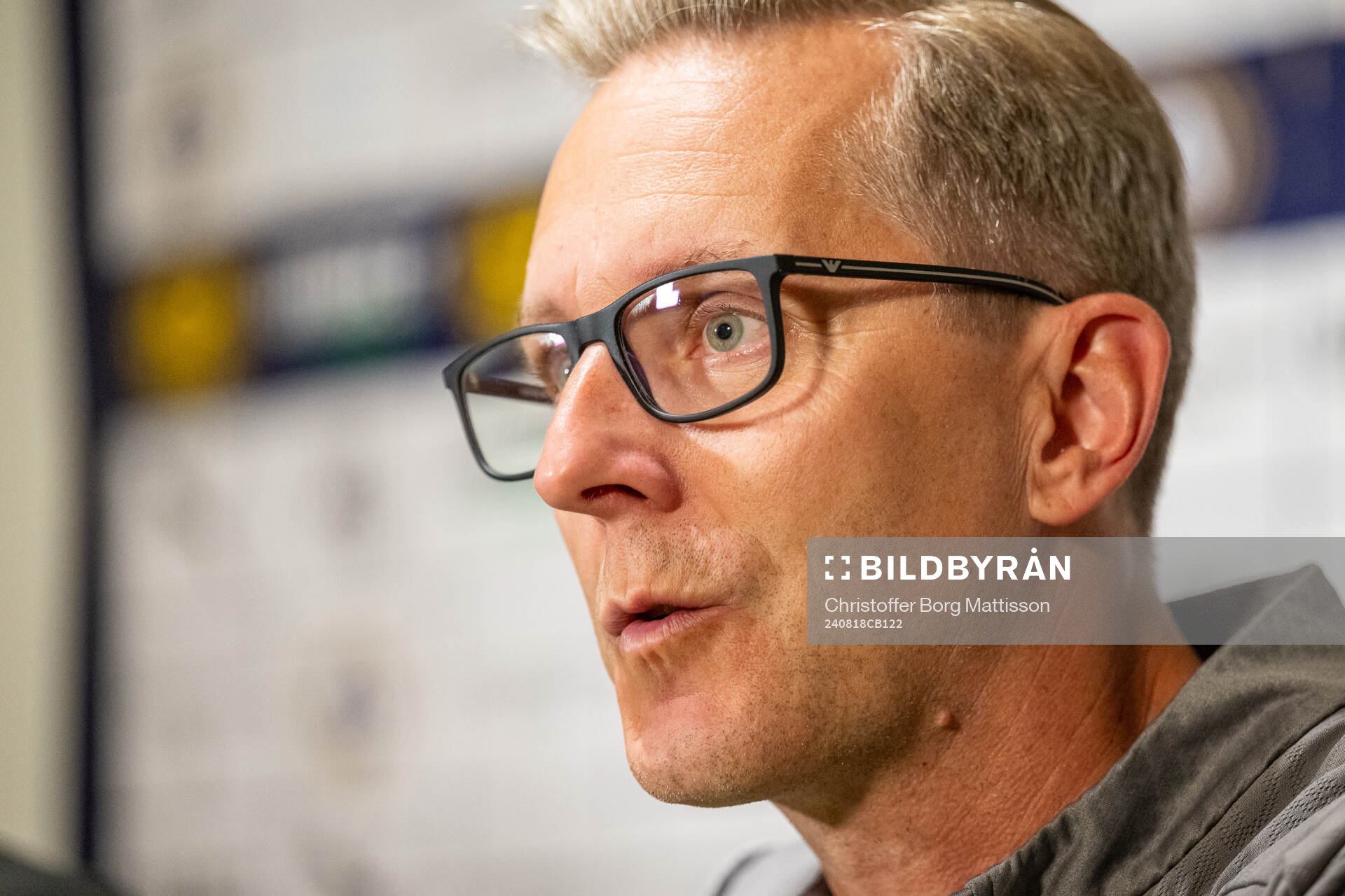 Mjällbys assisterande tränare Christofer Augustsson vid