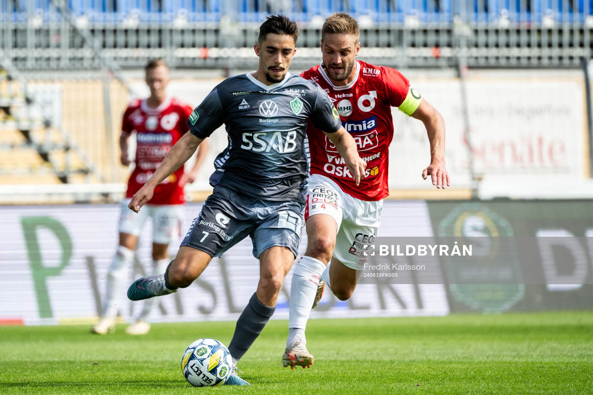 Brages Emil Tot Wikström och  Degerfors Johan Mårtensson