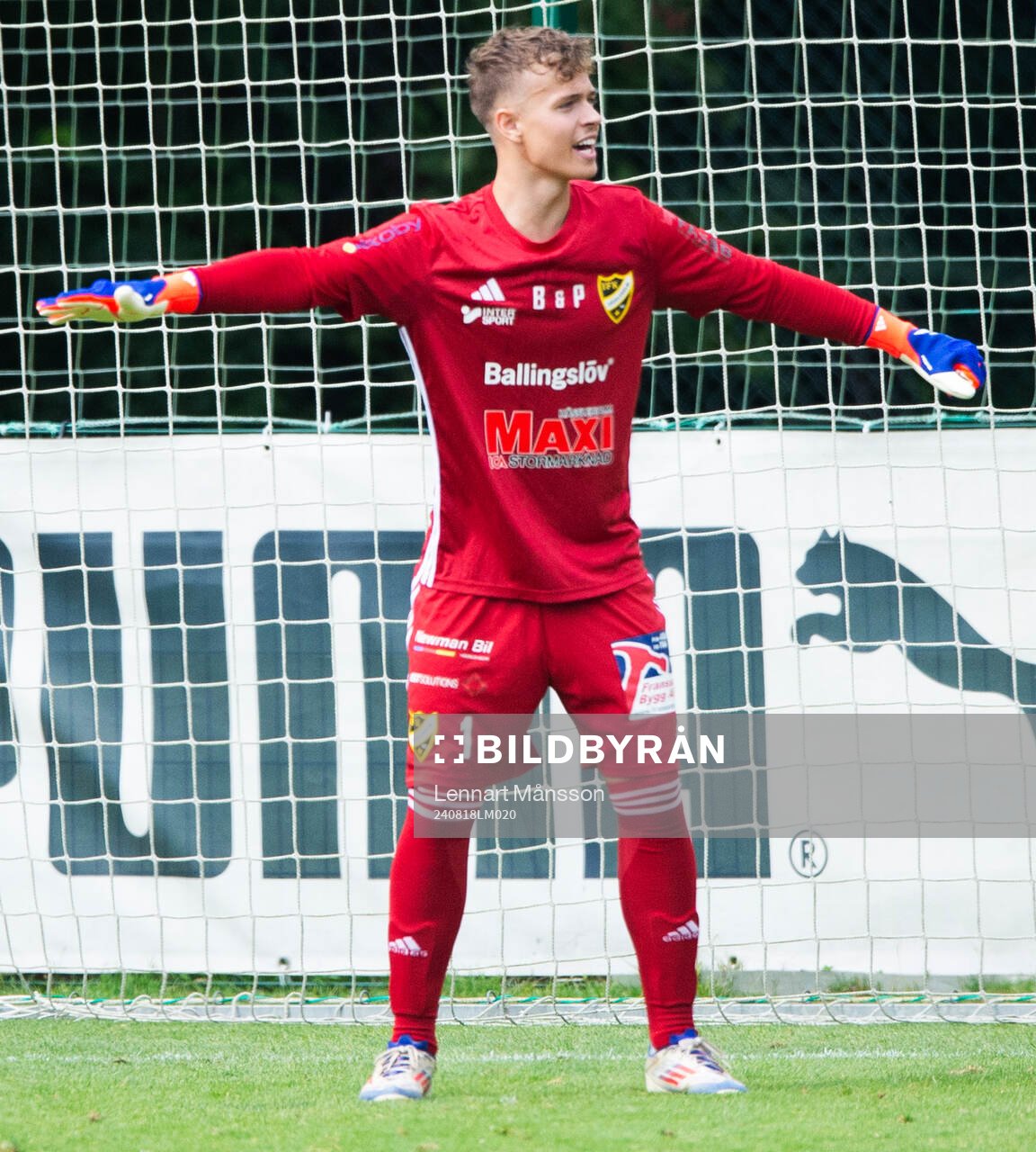 IFK Hässleholms målvakt Alve Lind i matchen i div 2