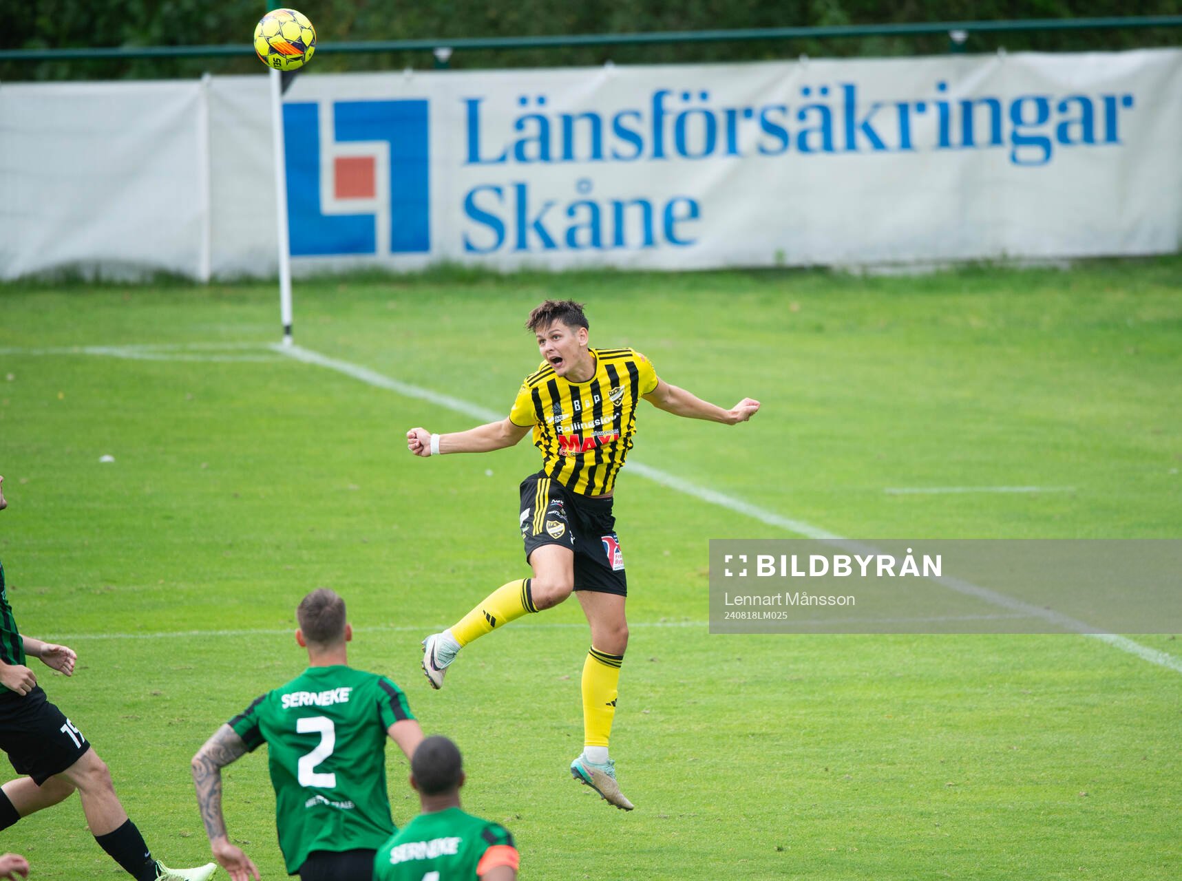 IFK Hässleholms Viktor Ahlgren i matchen i div 2 mellan