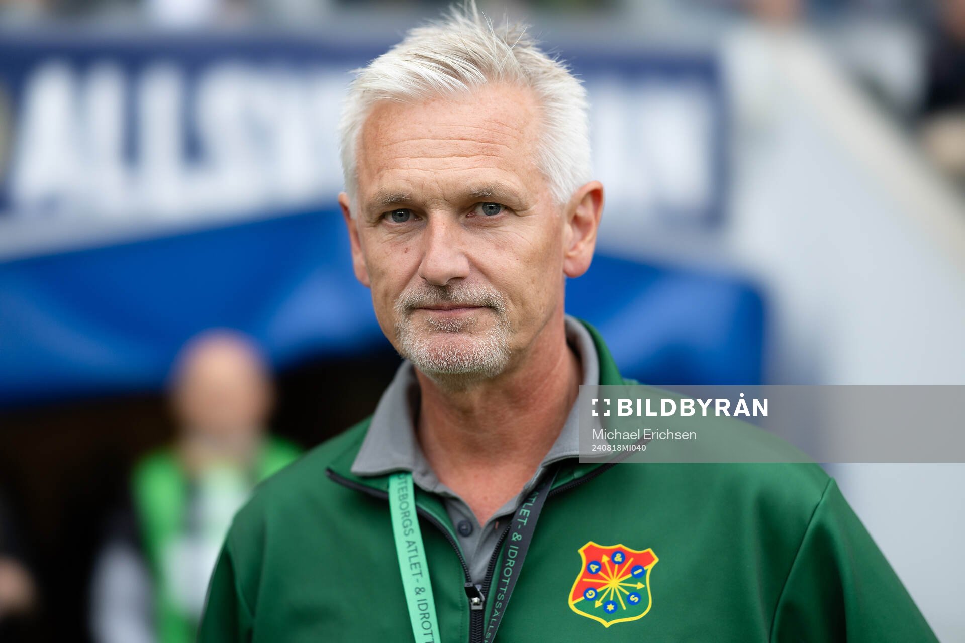 GAIS klubbchef Povel Fagerström innan fotbollsmatchen i