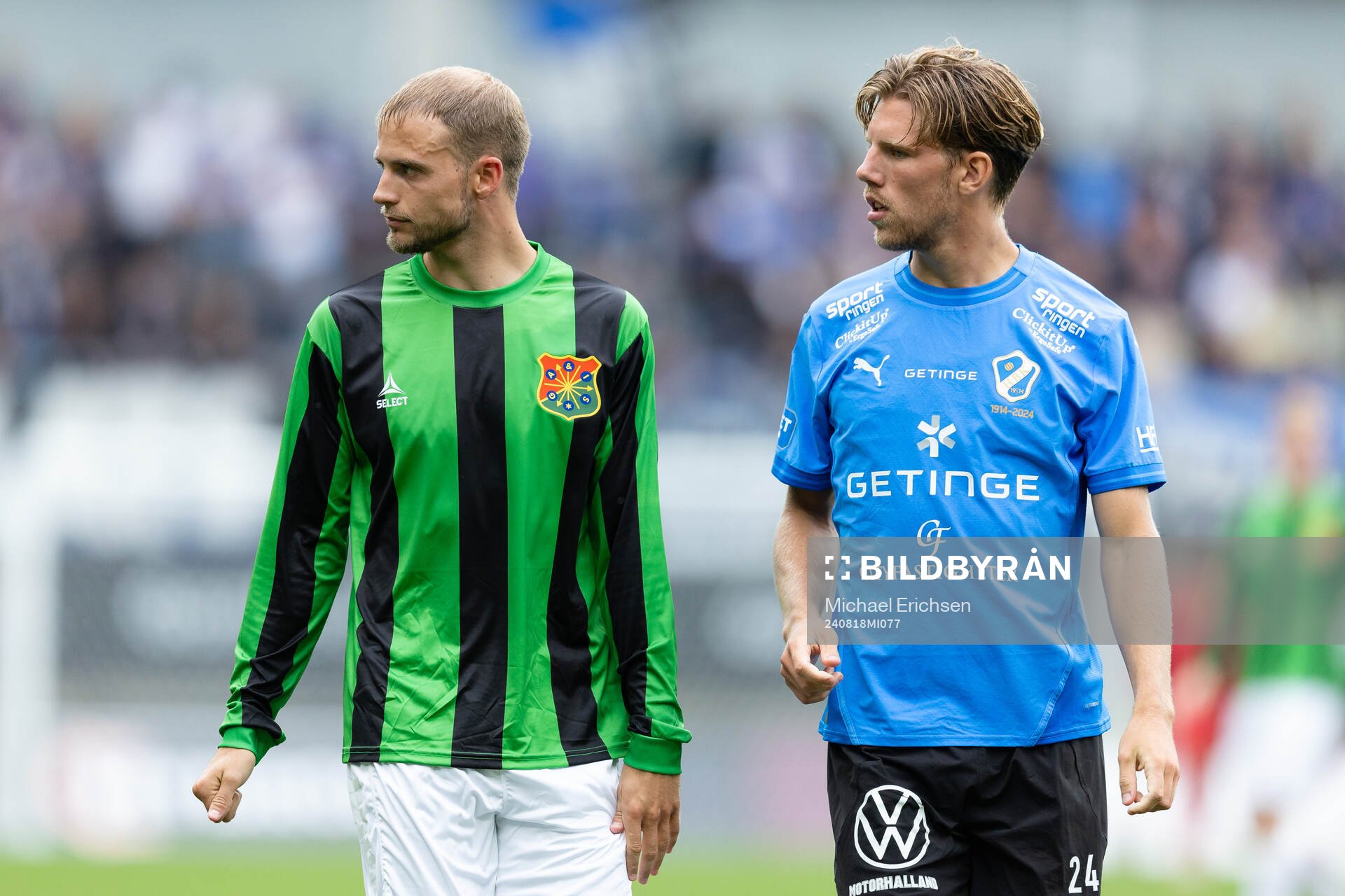 GAIS Gustav Lundgren och Halmstads Noah Söderberg