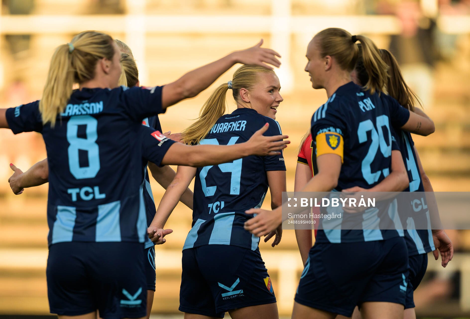 Djurgårdens Louise Hvarfner jublar