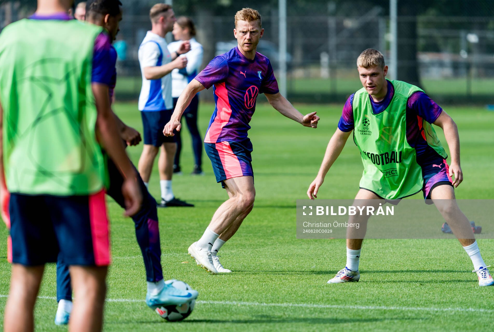 Anders Christiansen and Sebastian Jørgensen of Malmö FF