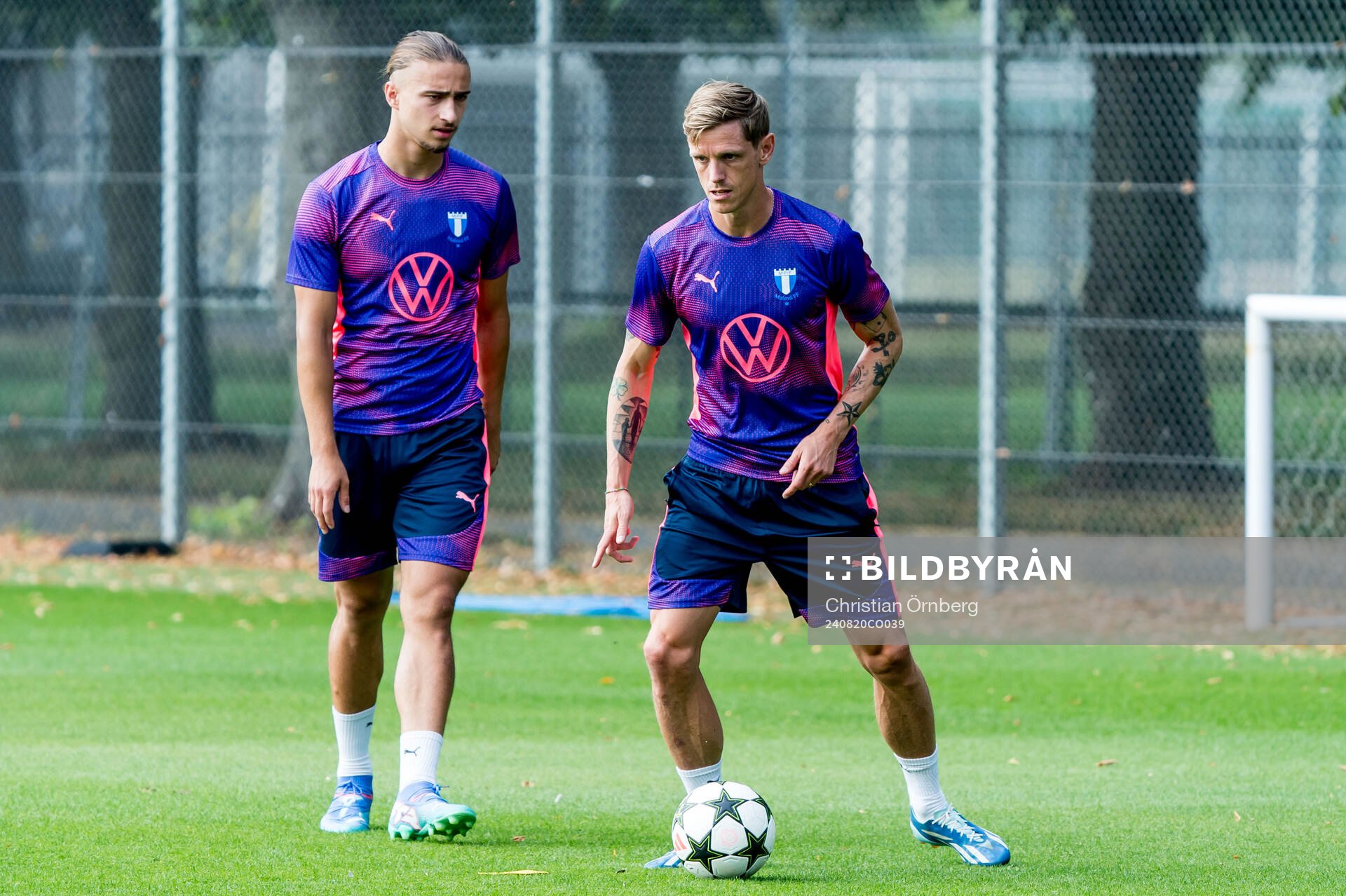 Elison Makolli and Søren Rieks of Malmö FF