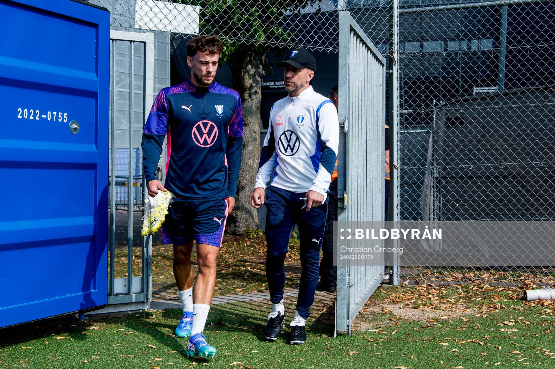 Colin Rösler and Head coach Henrik Rydström of Malmö FF