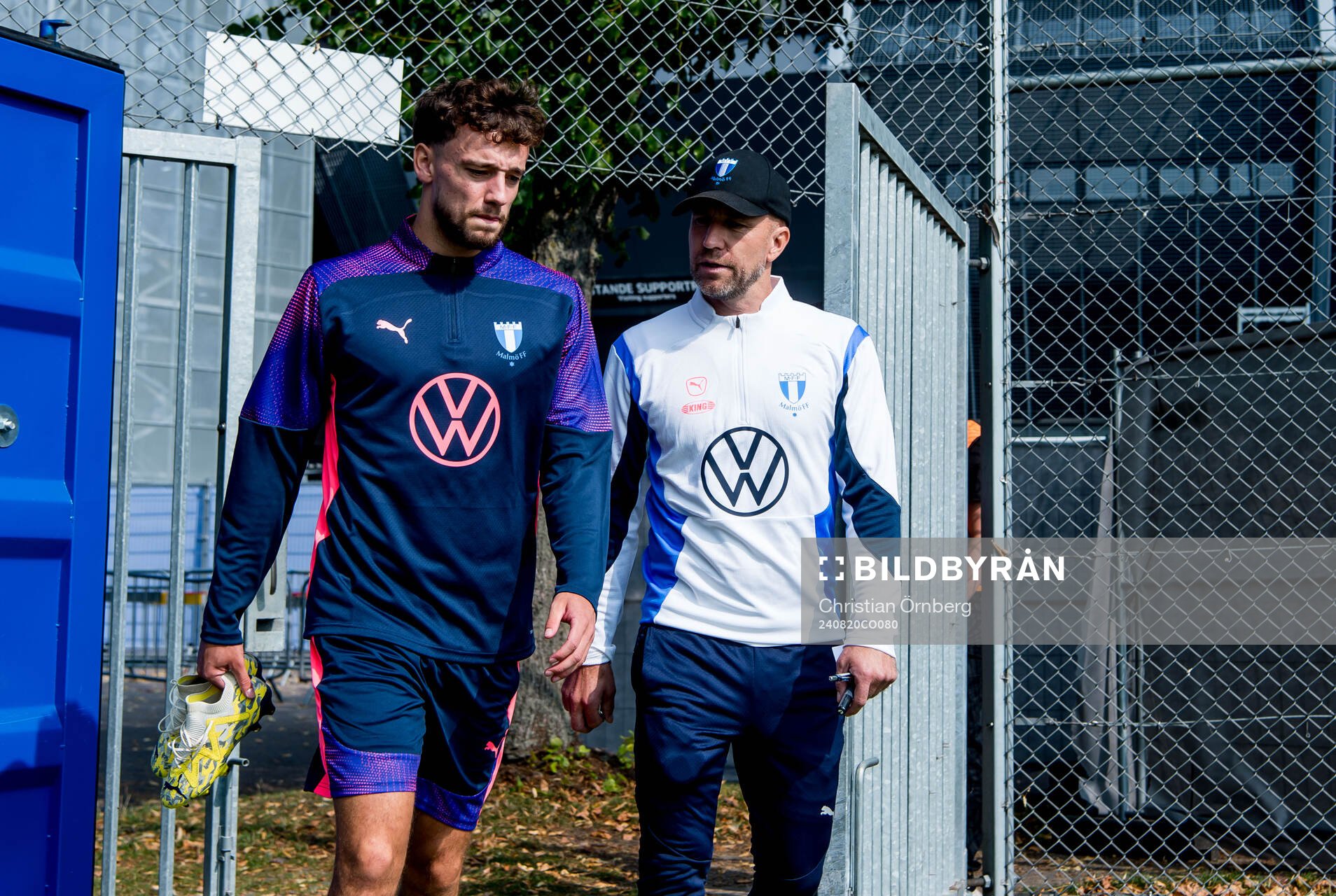 Colin Rösler and Head coach Henrik Rydström of Malmö FF