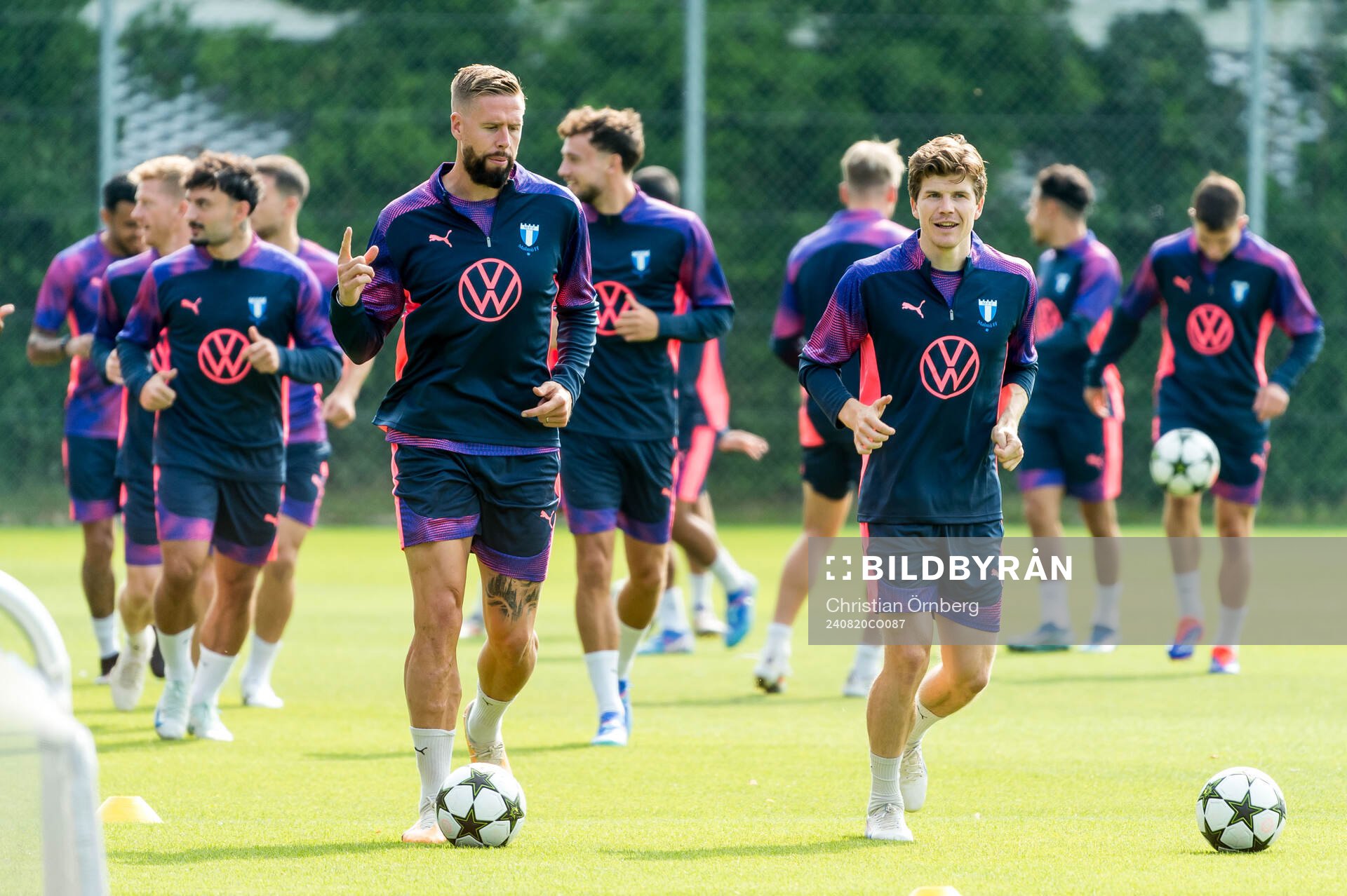 Pontus Jansson and Oliver Berg of Malmö FF