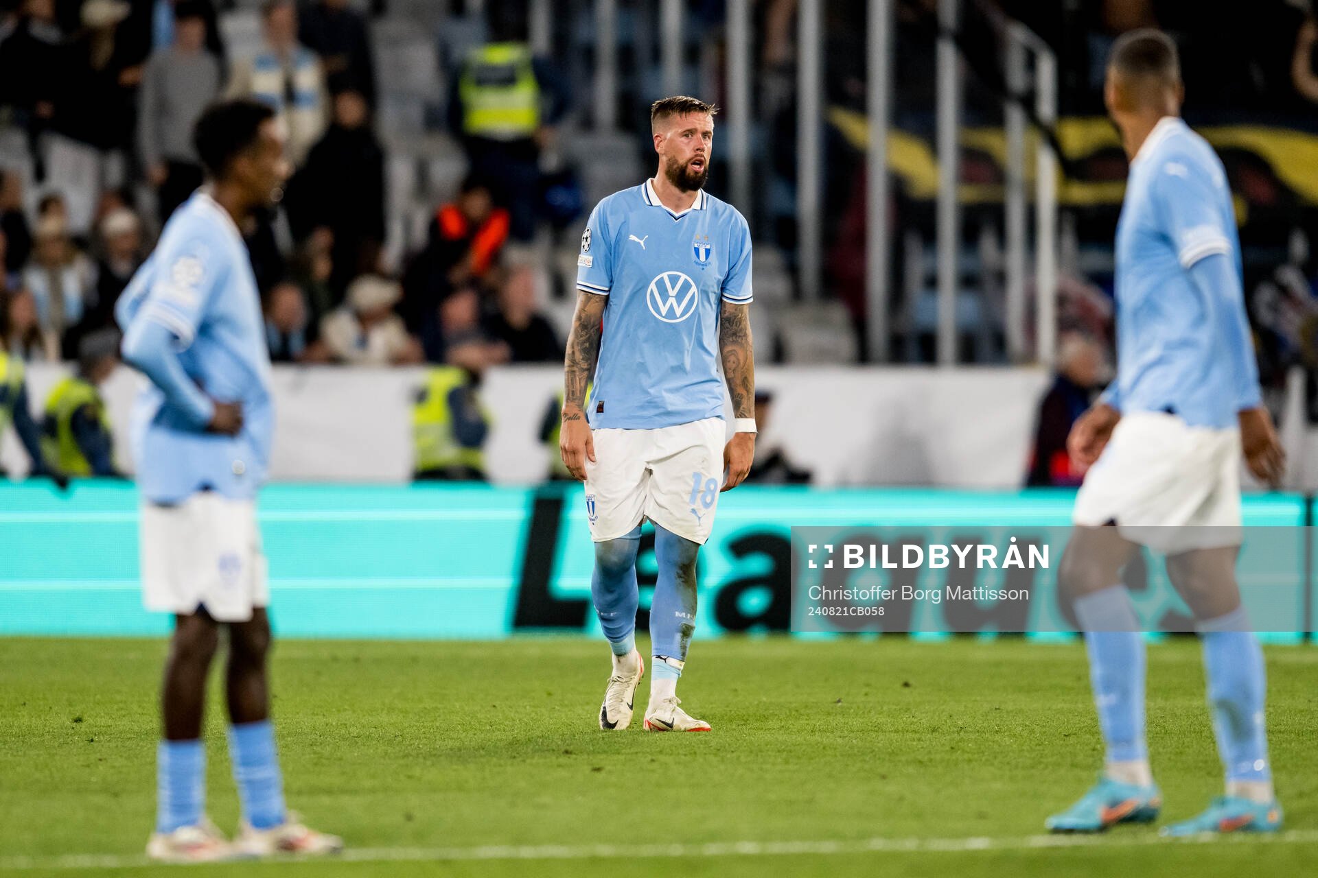 Pontus Jansson of Malmö FF looks dejected