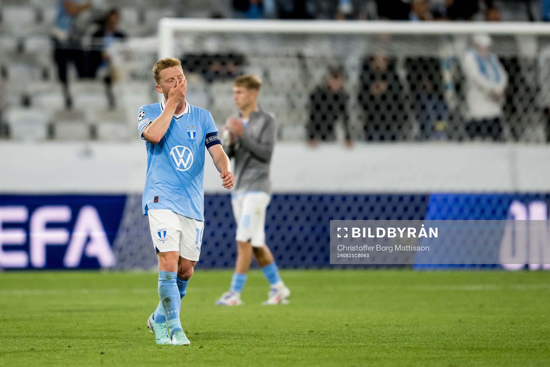 Anders Christiansen of Malmö FF looks dejected
