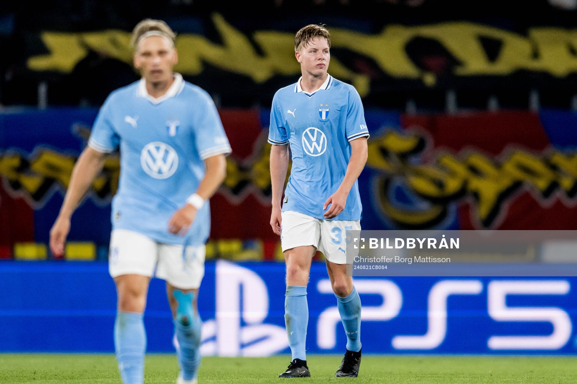 Nils Zetterström of Malmö FF looks dejected
