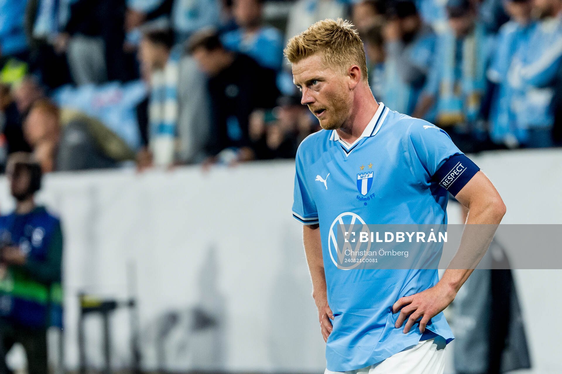 Anders Christiansen of Malmö FF looks dejected