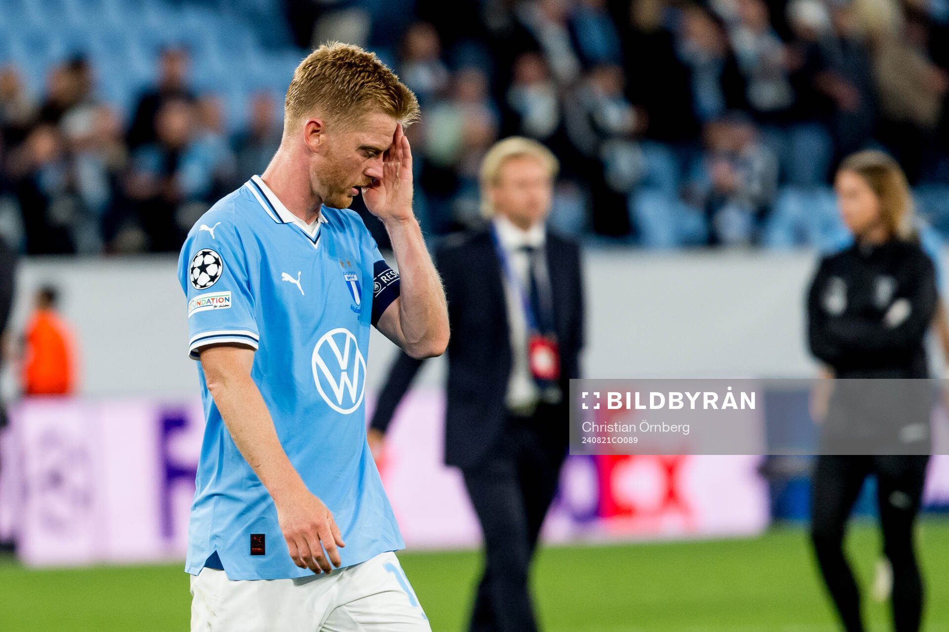 Anders Christiansen of Malmö FF looks dejected