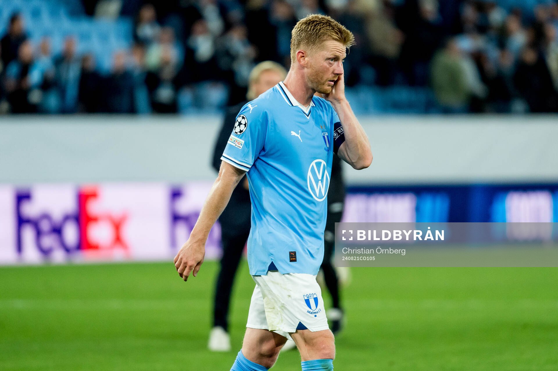 Anders Christiansen of Malmö FF looks dejected