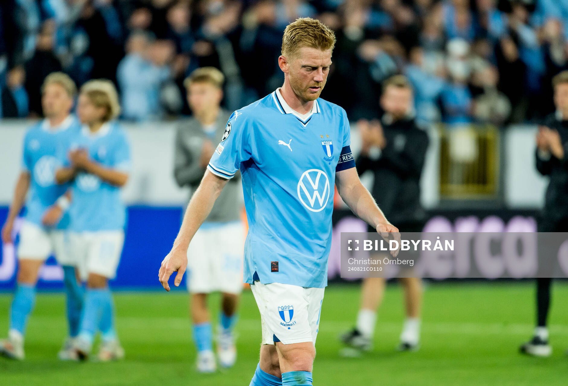 Anders Christiansen of Malmö FF looks dejected