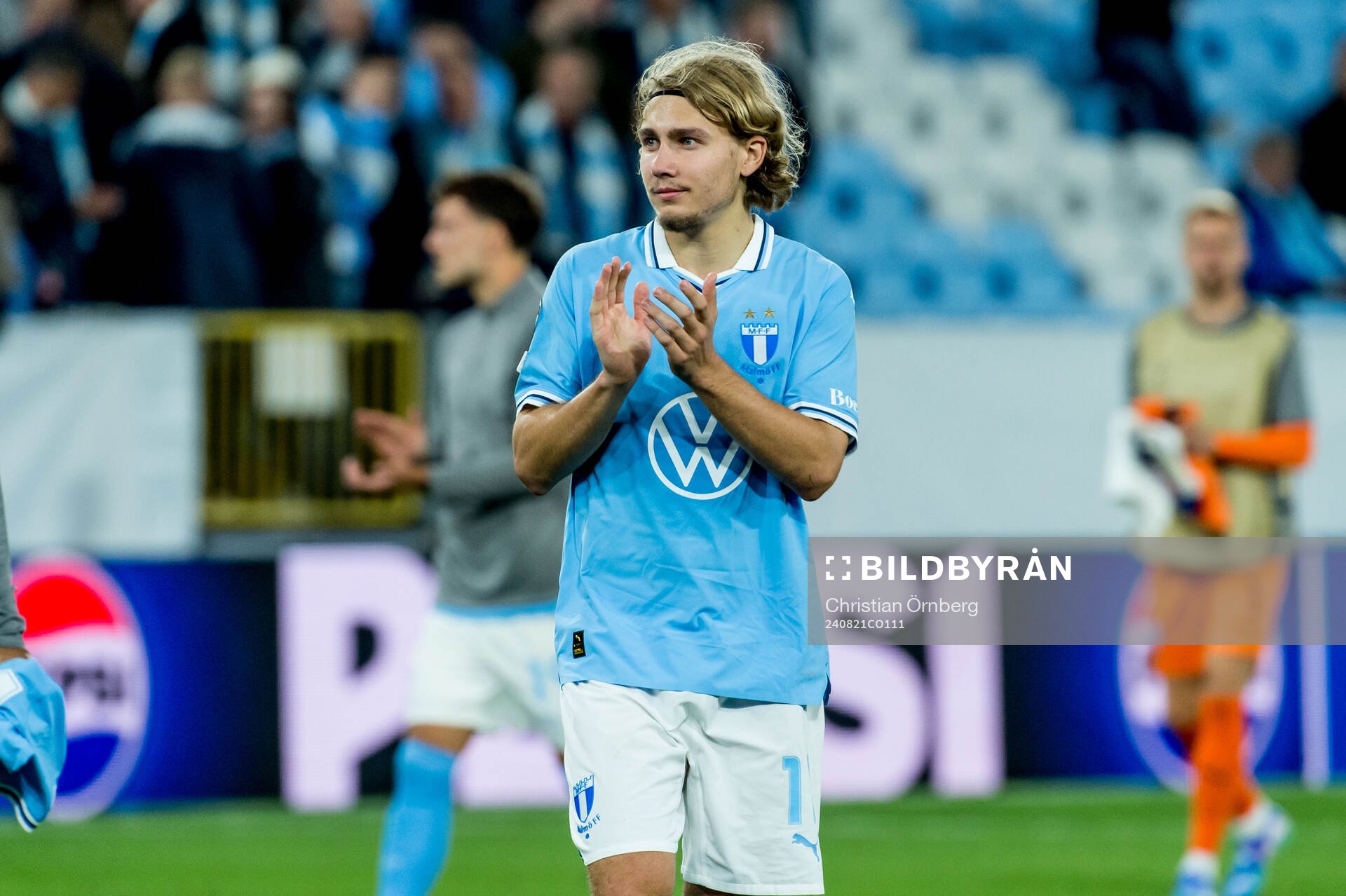 Sebastian Nanasi of Malmö FF looks dejected